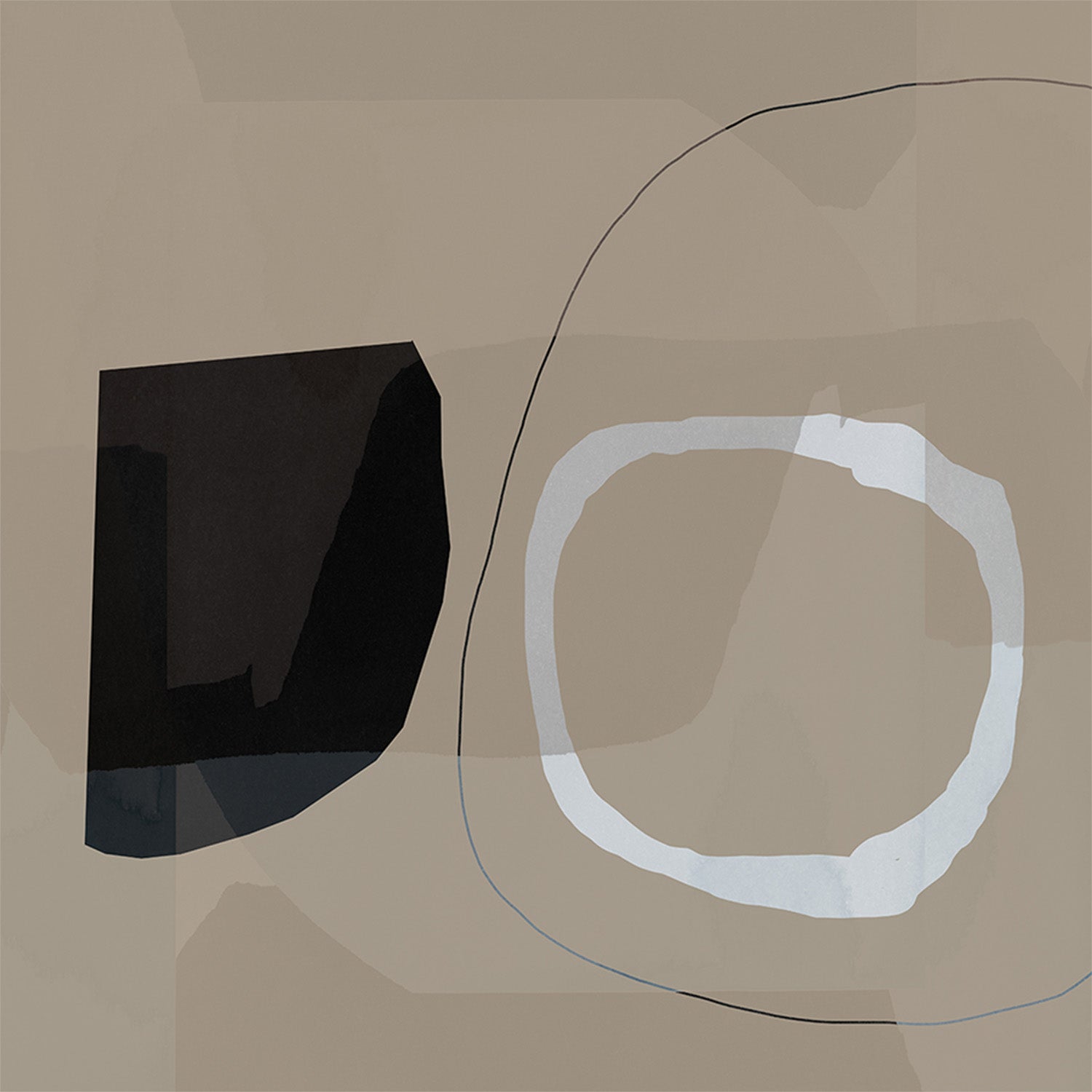 wall-art-print-canvas-poster-framed-Neutral Shapes Abstract, Style A-1