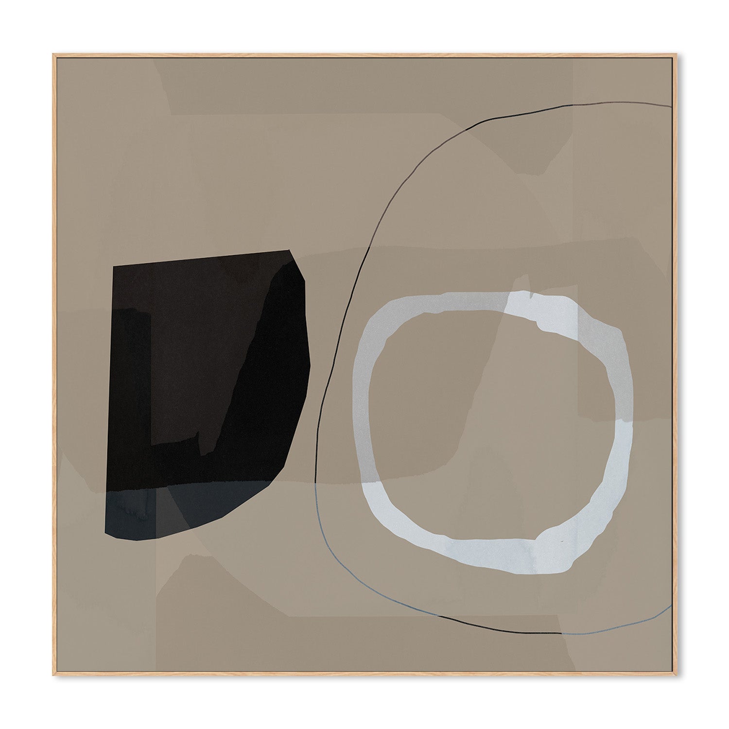 wall-art-print-canvas-poster-framed-Neutral Shapes Abstract, Style A-4