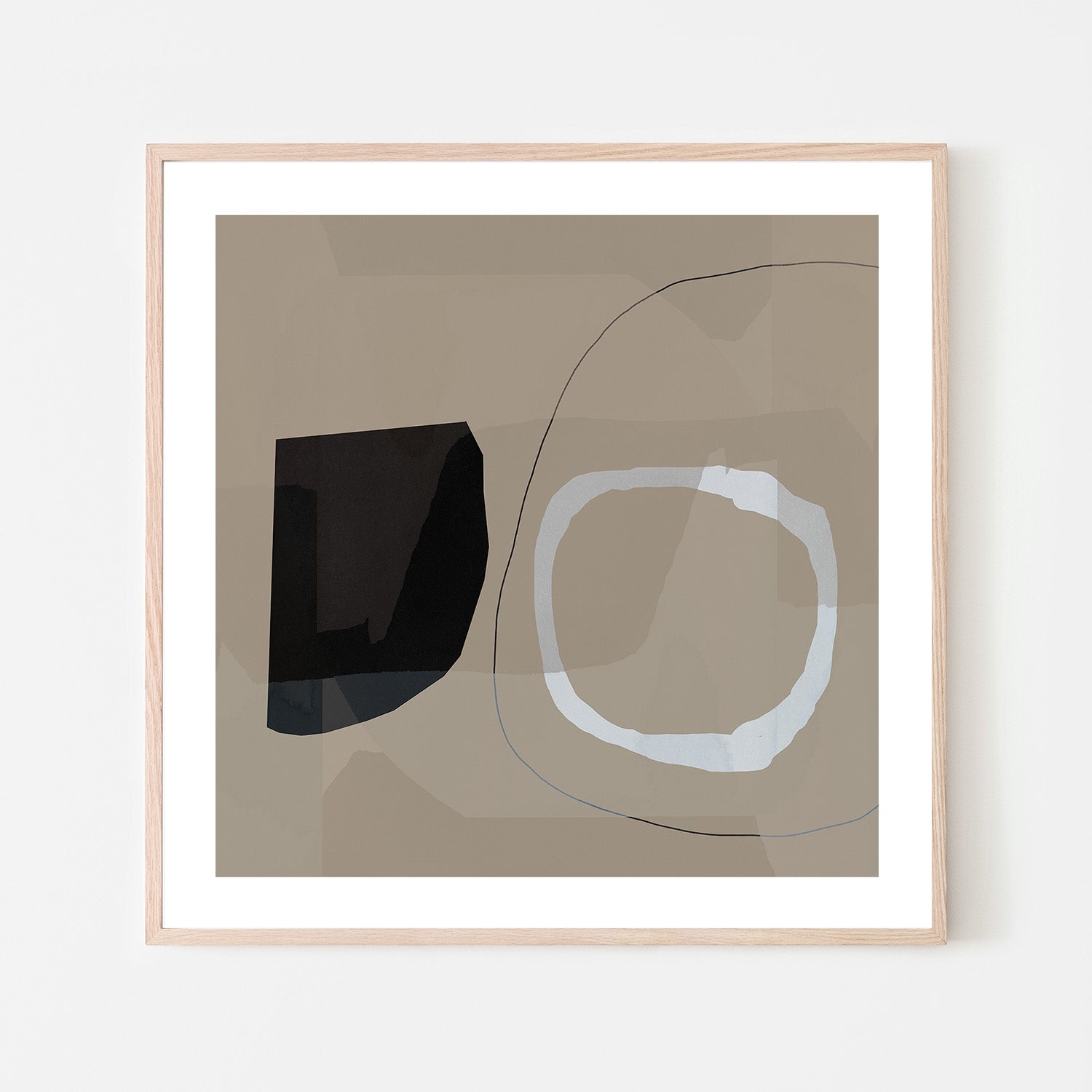 wall-art-print-canvas-poster-framed-Neutral Shapes Abstract, Style A-6