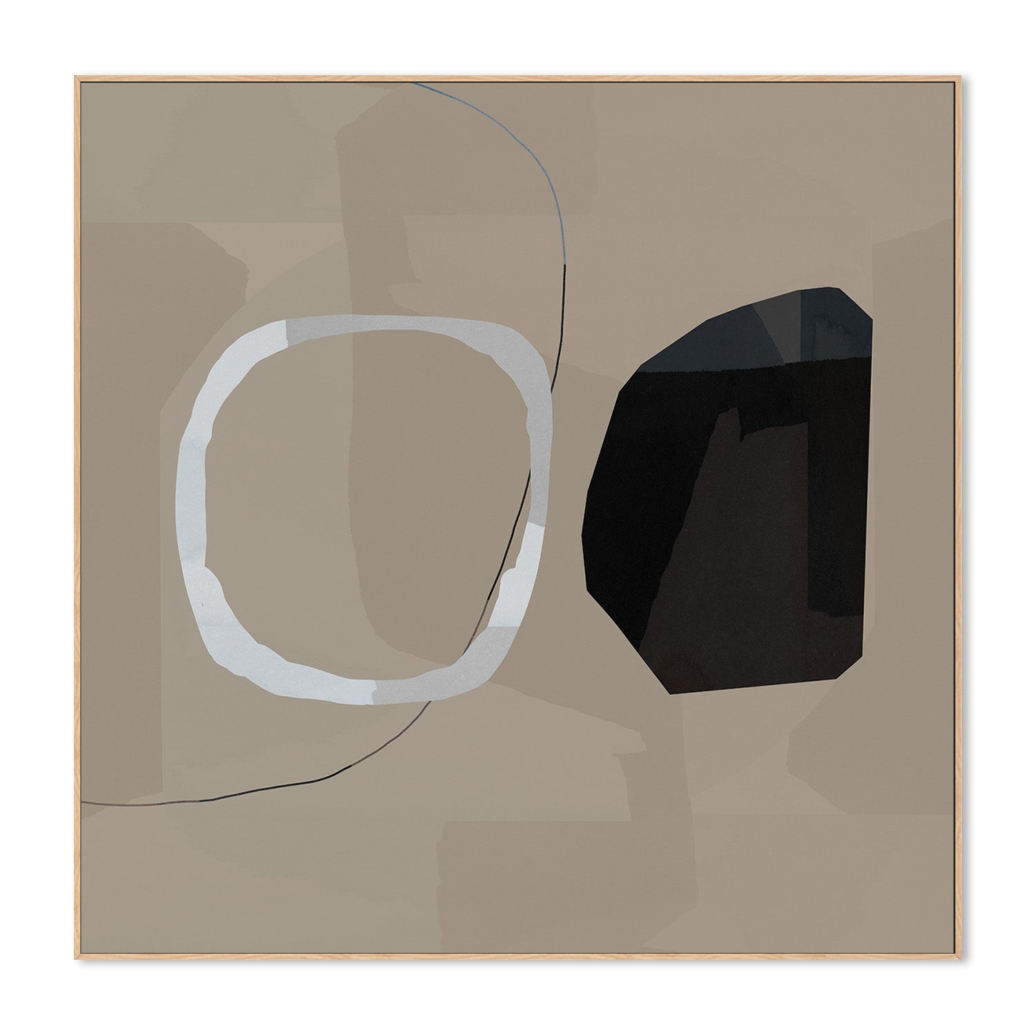 wall-art-print-canvas-poster-framed-Neutral Shapes Abstract, Style B-4