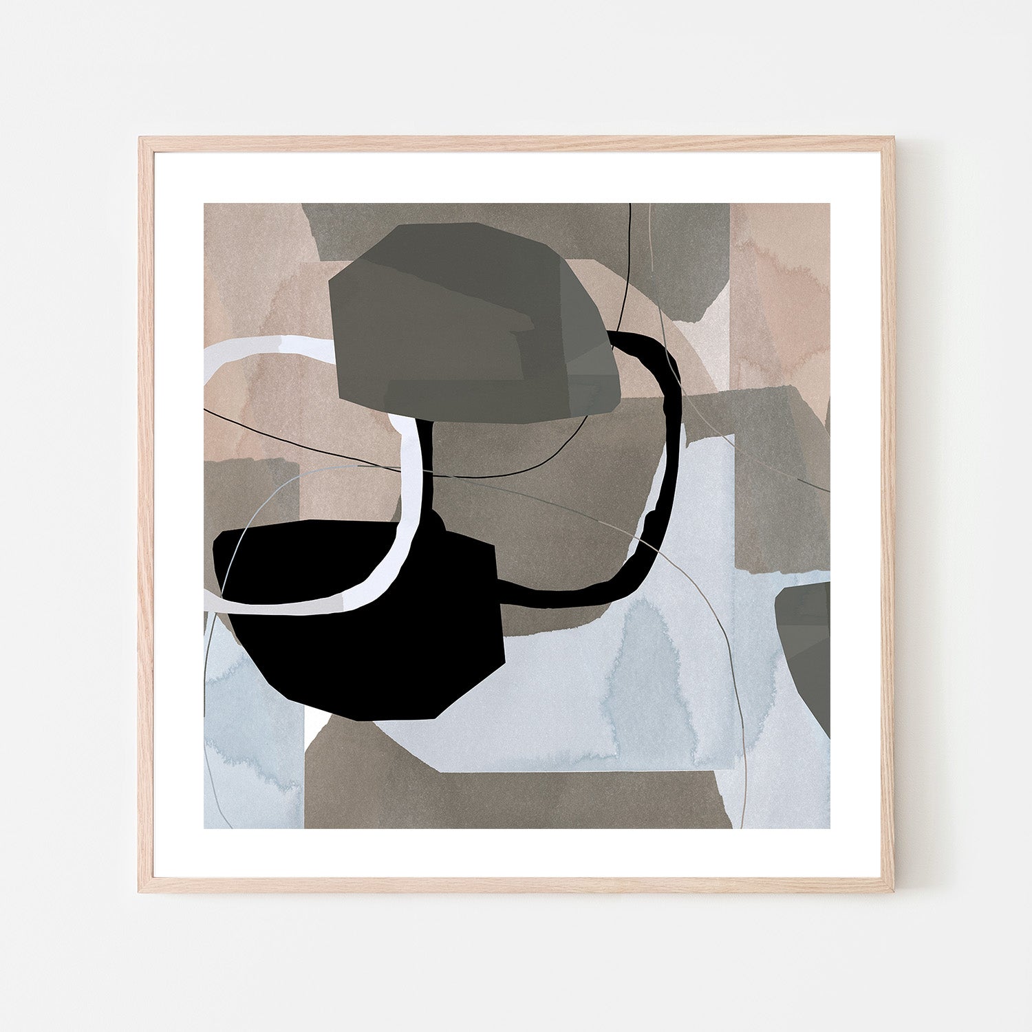 wall-art-print-canvas-poster-framed-Neutral Shapes Abstract, Style D-6