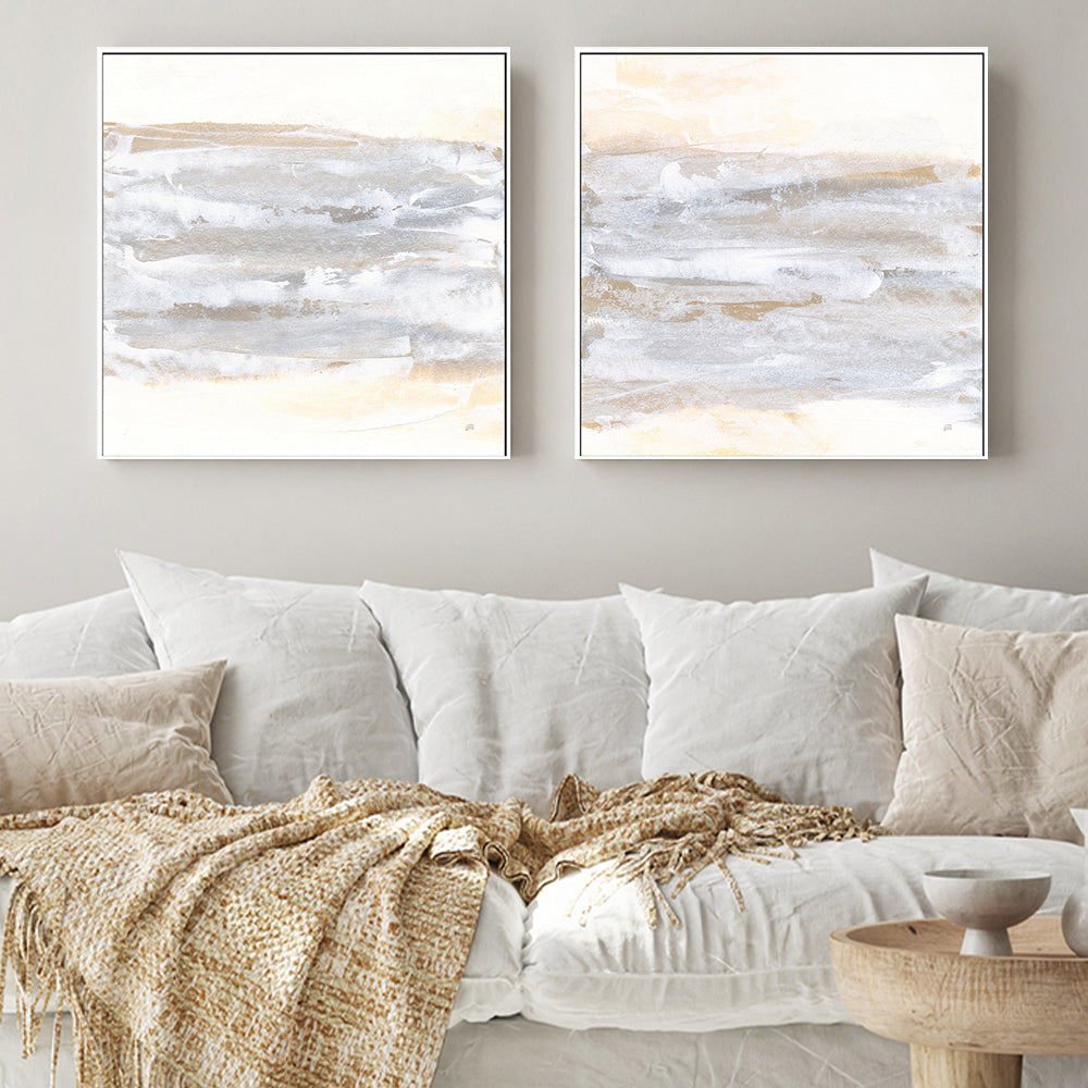 wall-art-print-canvas-poster-framed-Neutral Texture, Set of 2-by-Chris Paschke-Gioia Wall Art