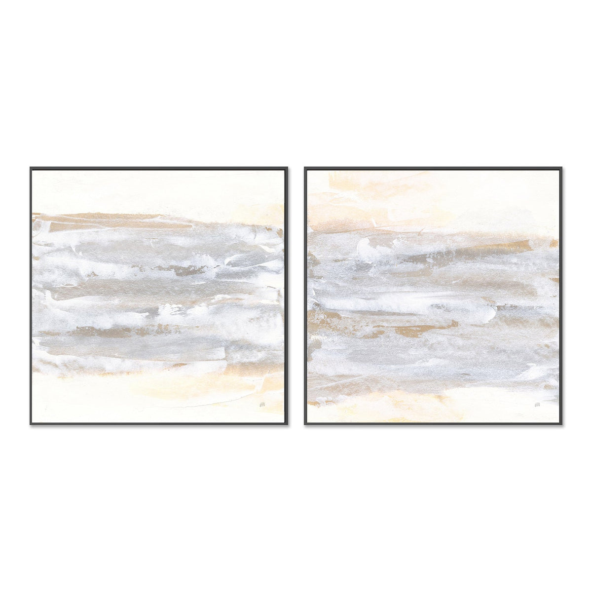 wall-art-print-canvas-poster-framed-Neutral Texture, Set of 2-by-Chris Paschke-Gioia Wall Art