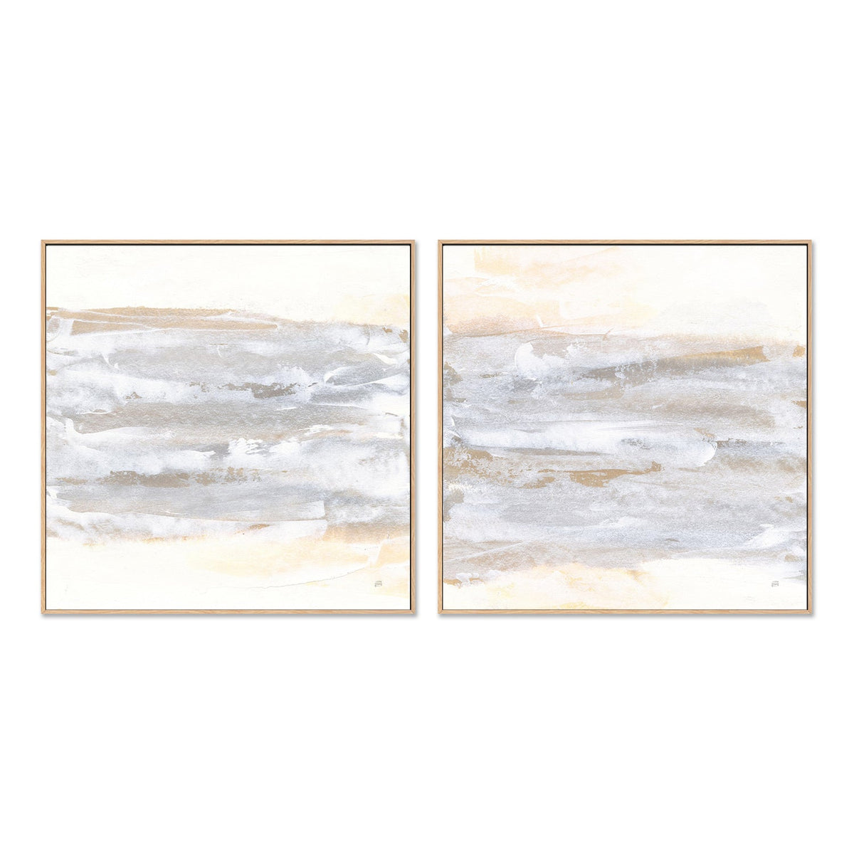wall-art-print-canvas-poster-framed-Neutral Texture, Set of 2-by-Chris Paschke-Gioia Wall Art