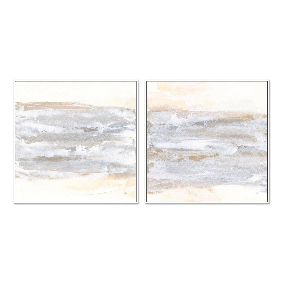 wall-art-print-canvas-poster-framed-Neutral Texture, Set of 2-by-Chris Paschke-Gioia Wall Art