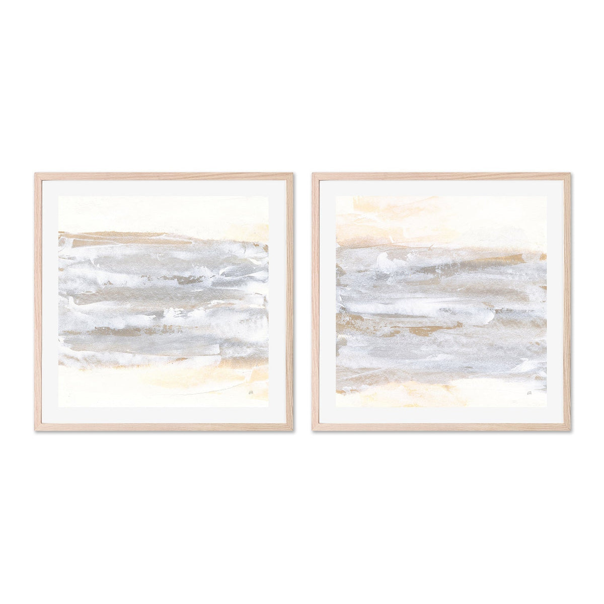 wall-art-print-canvas-poster-framed-Neutral Texture, Set of 2-by-Chris Paschke-Gioia Wall Art
