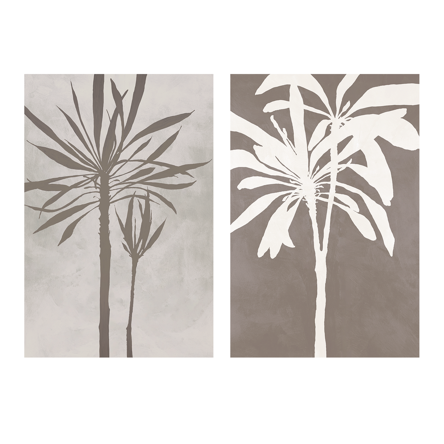 wall-art-print-canvas-poster-framed-Neutral Tree, Style A & B, Set Of 2 , By Filippoloco-1
