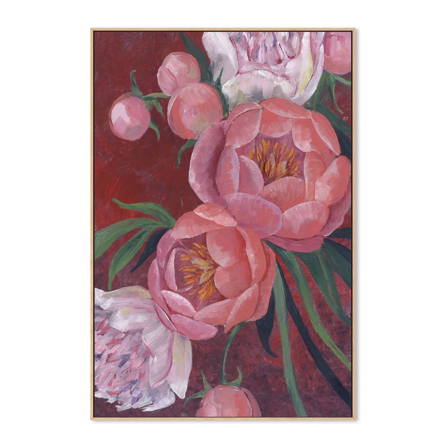 wall-art-print-canvas-poster-framed-Nevaeh Peonies-GIOIA-WALL-ART