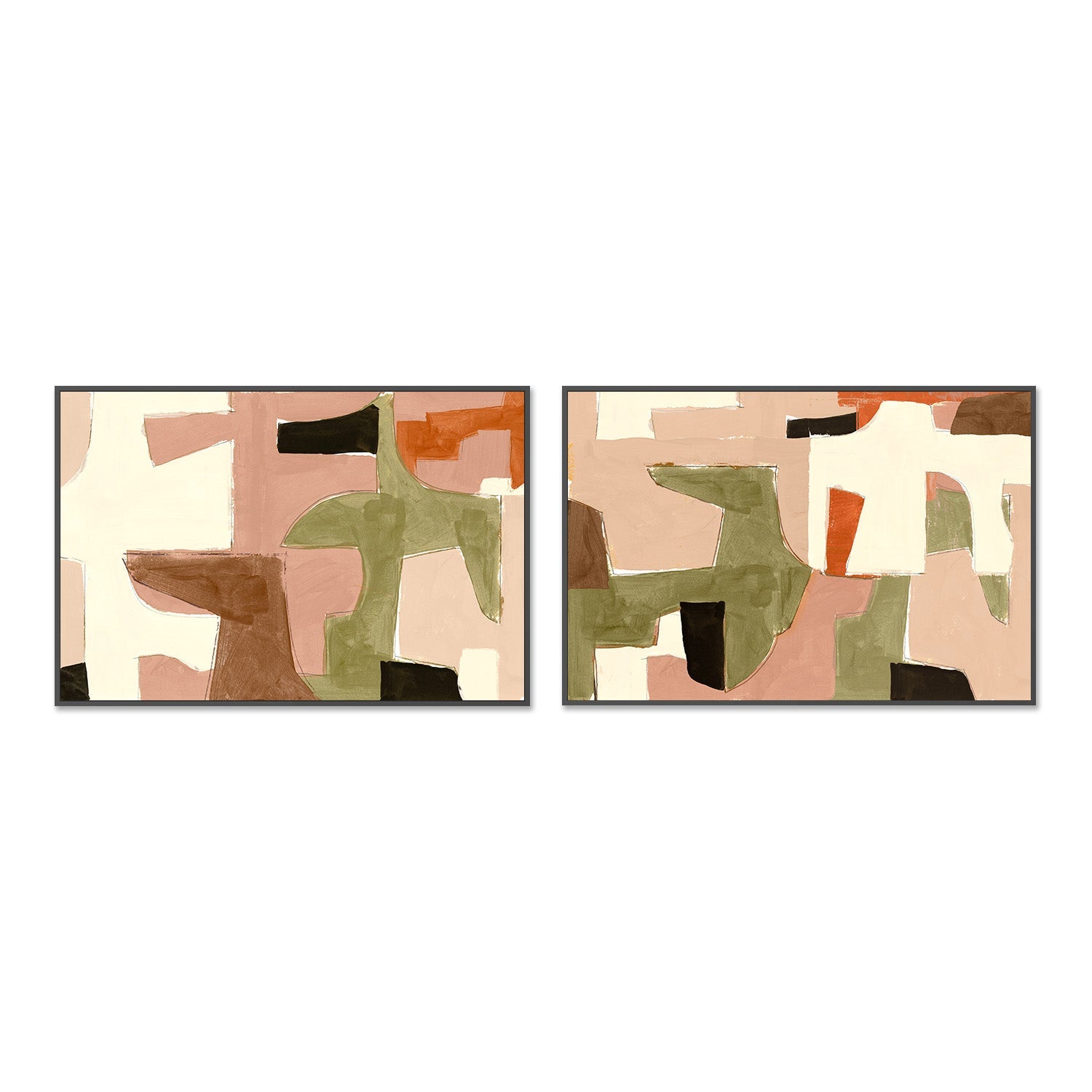 wall-art-print-canvas-poster-framed-New Jigsaw, Style A & B, Set Of 2 , By Cartissi-3