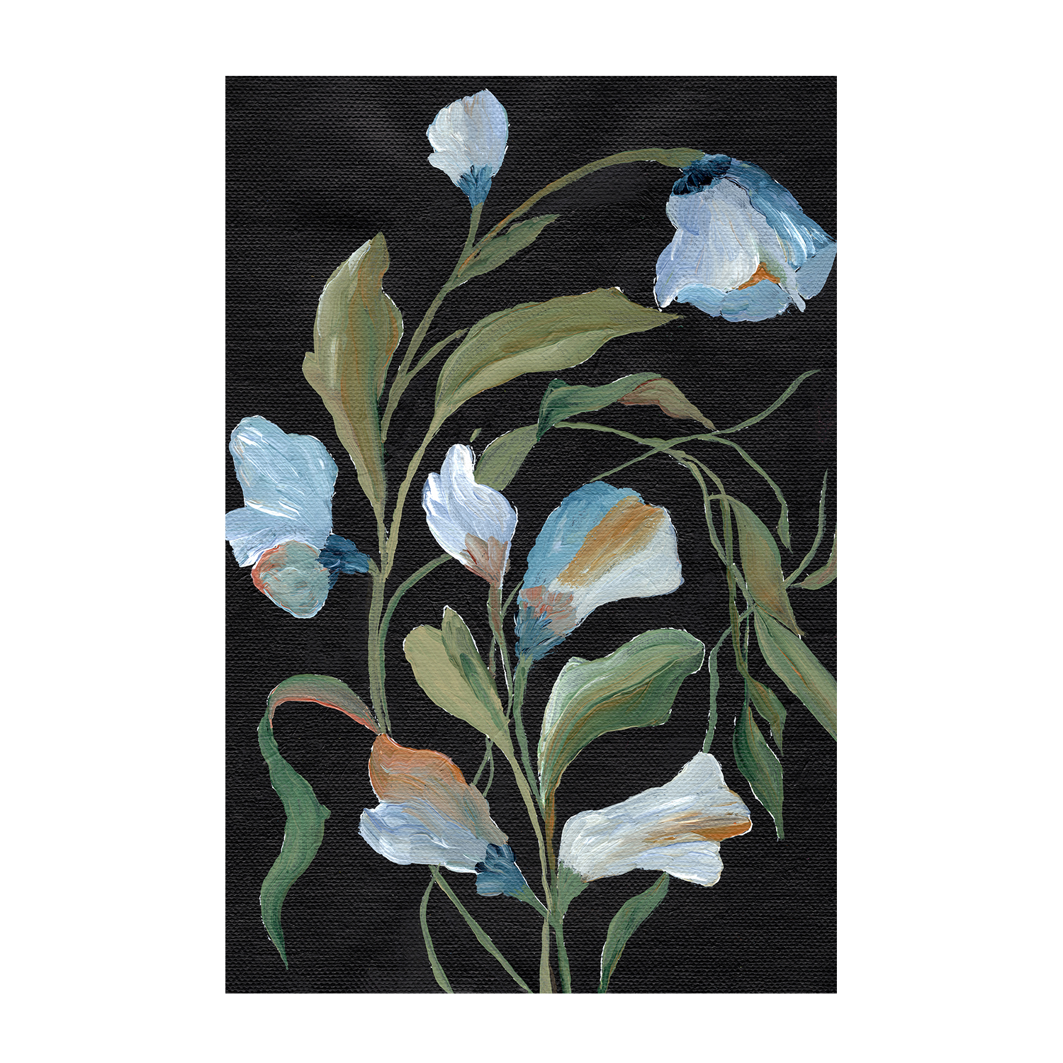 wall-art-print-canvas-poster-framed-Night Blooms , By Nikita Jariwala-1