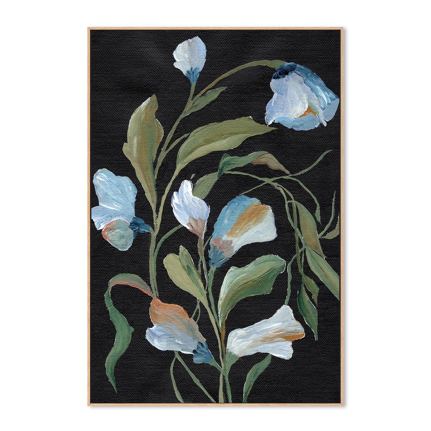 wall-art-print-canvas-poster-framed-Night Blooms , By Nikita Jariwala-4