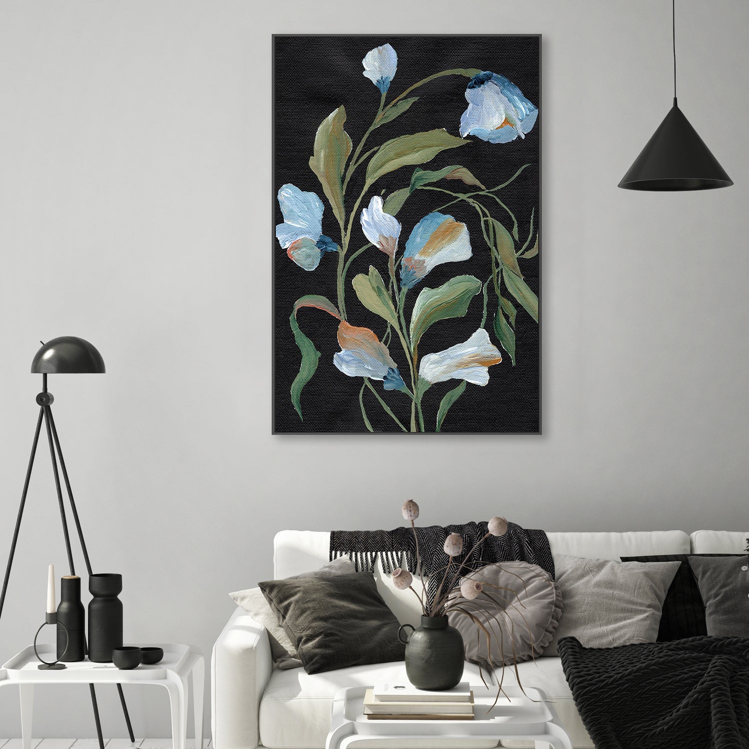 wall-art-print-canvas-poster-framed-Night Blooms , By Nikita Jariwala-7
