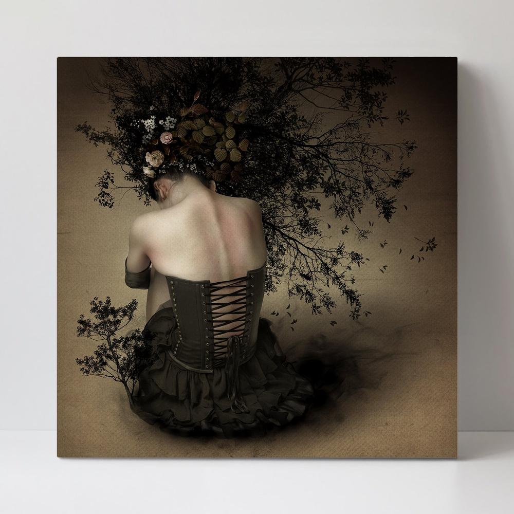 wall-art-print-canvas-poster-framed-Night Scented Girl, By Kiyo Murakami-by-Plus X Studio-Gioia Wall Art