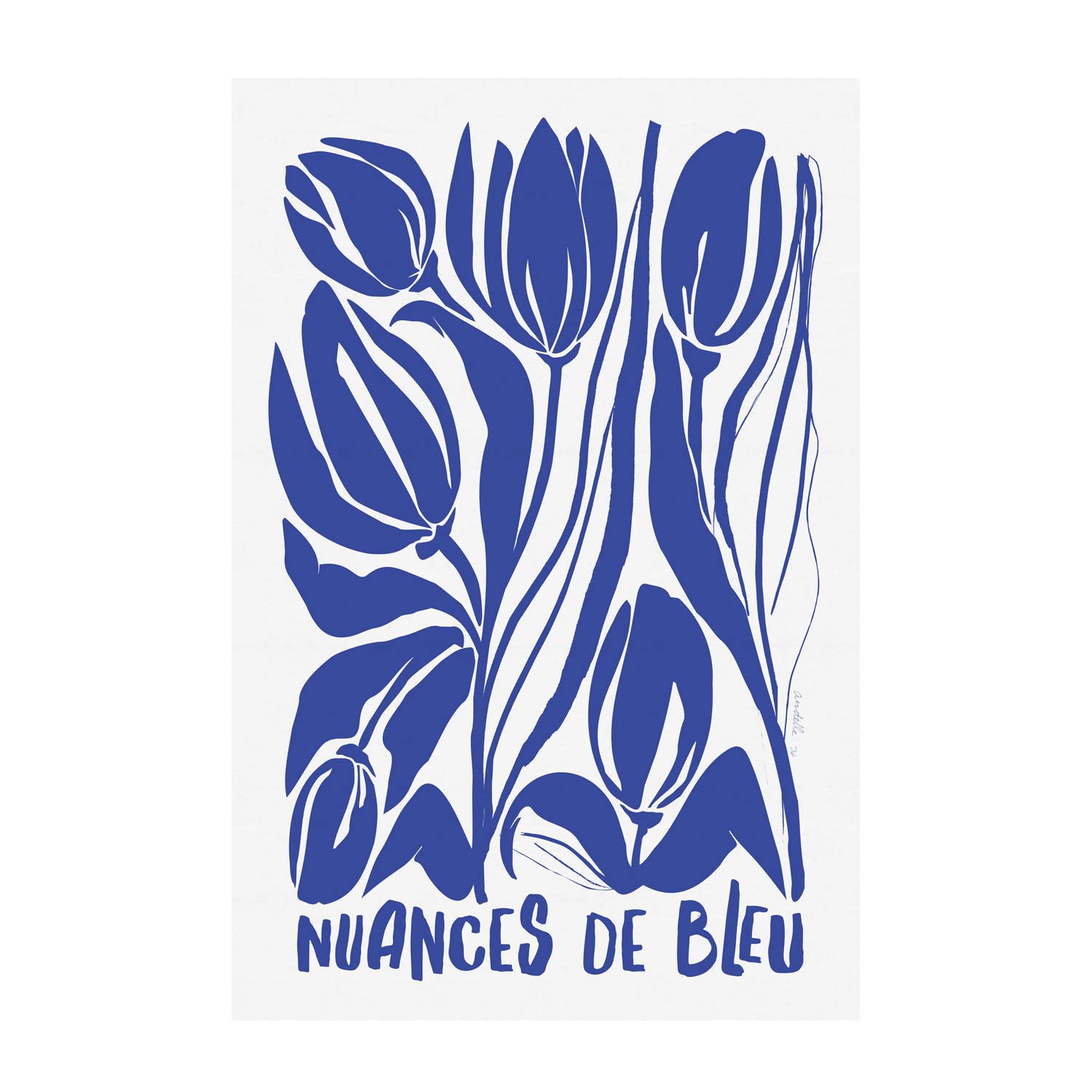 wall-art-print-canvas-poster-framed-Nuances De Bleu , By Andelle Art-1