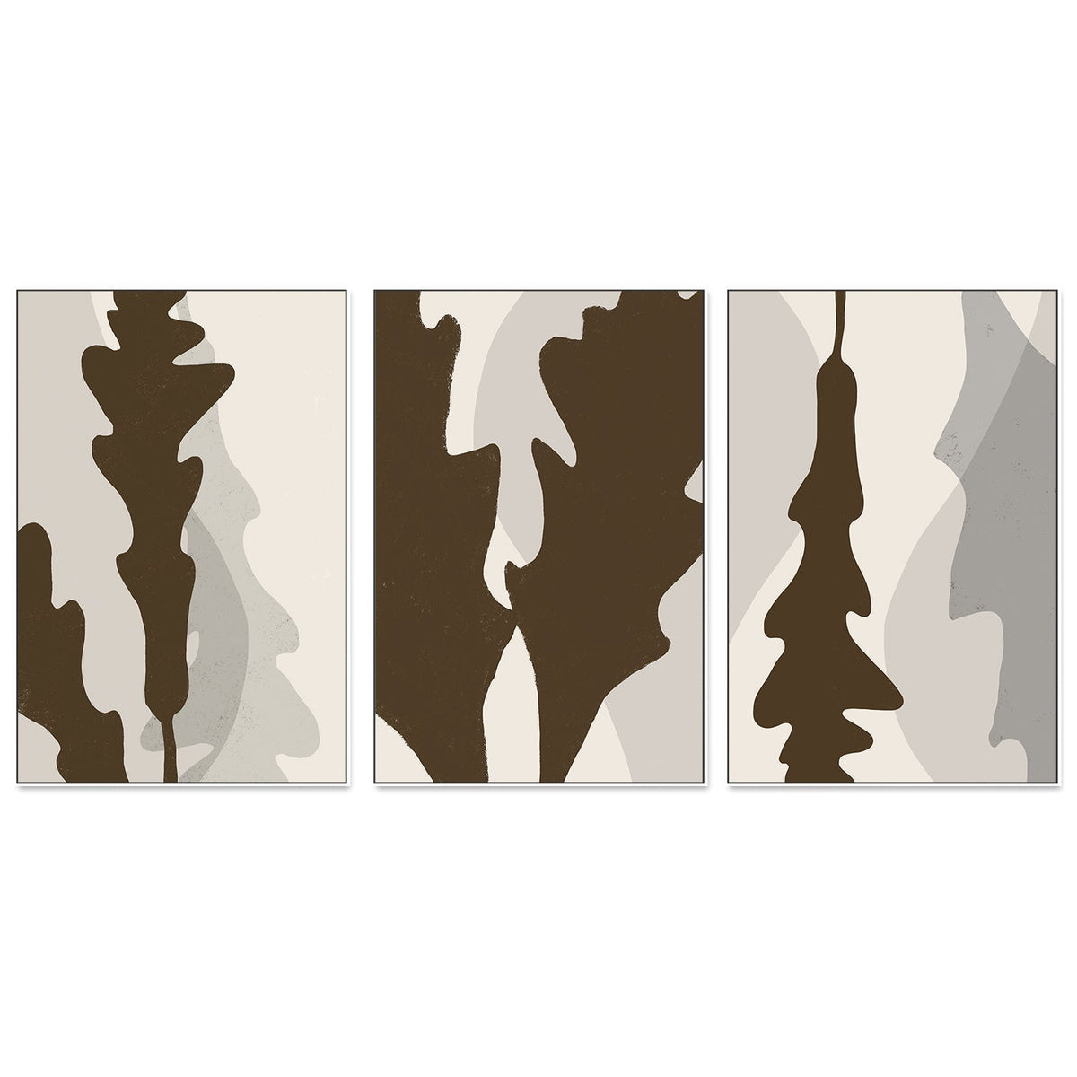 wall-art-print-canvas-poster-framed-Oak Leaf, Style A, B & C, Set Of 3 , By Danushka Abeygoda-GIOIA-WALL-ART
