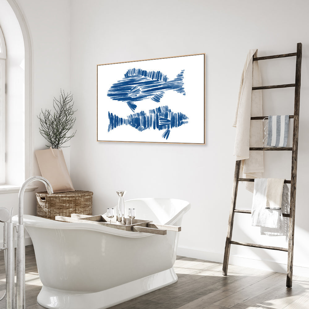 wall-art-print-canvas-poster-framed-Ocean Fish Duo , By Jetty Home , By Jetty Home-2