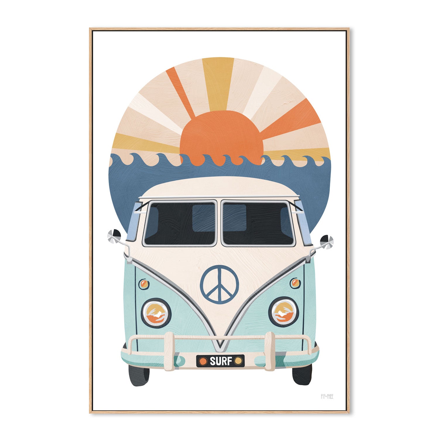 wall-art-print-canvas-poster-framed-Ocean Kombi Print , By Pip and Phee-4