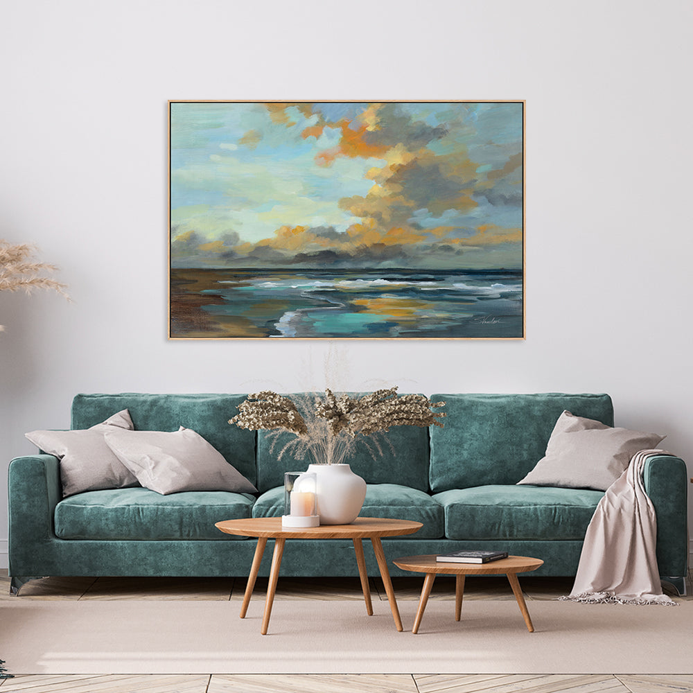 wall-art-print-canvas-poster-framed-Oceanside Sunset-by-Silvia Vassileva-Gioia Wall Art