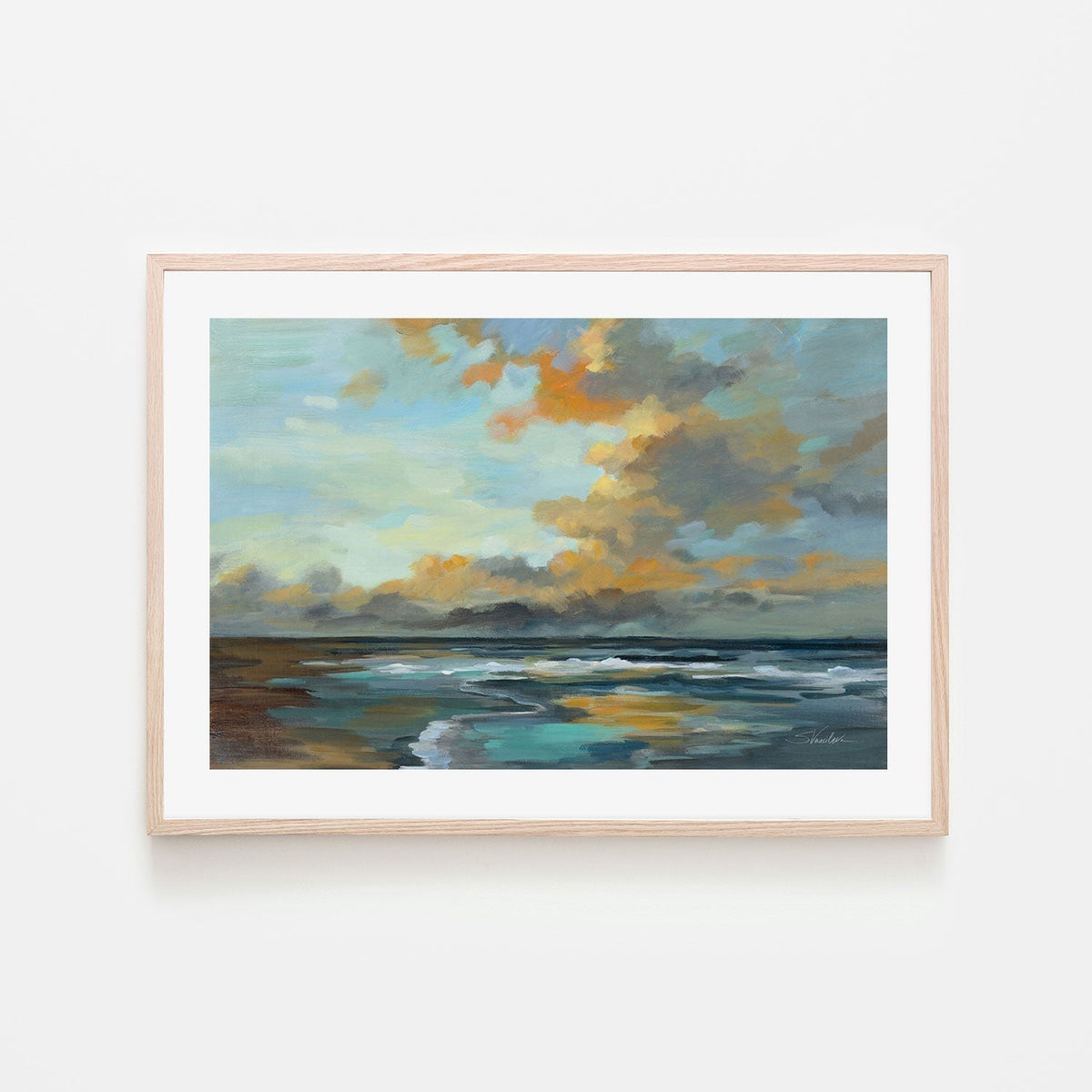 wall-art-print-canvas-poster-framed-Oceanside Sunset-by-Silvia Vassileva-Gioia Wall Art