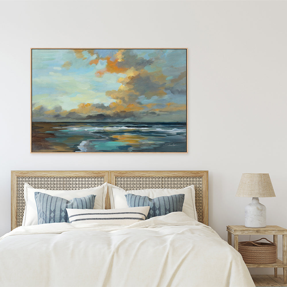 wall-art-print-canvas-poster-framed-Oceanside Sunset-by-Silvia Vassileva-Gioia Wall Art