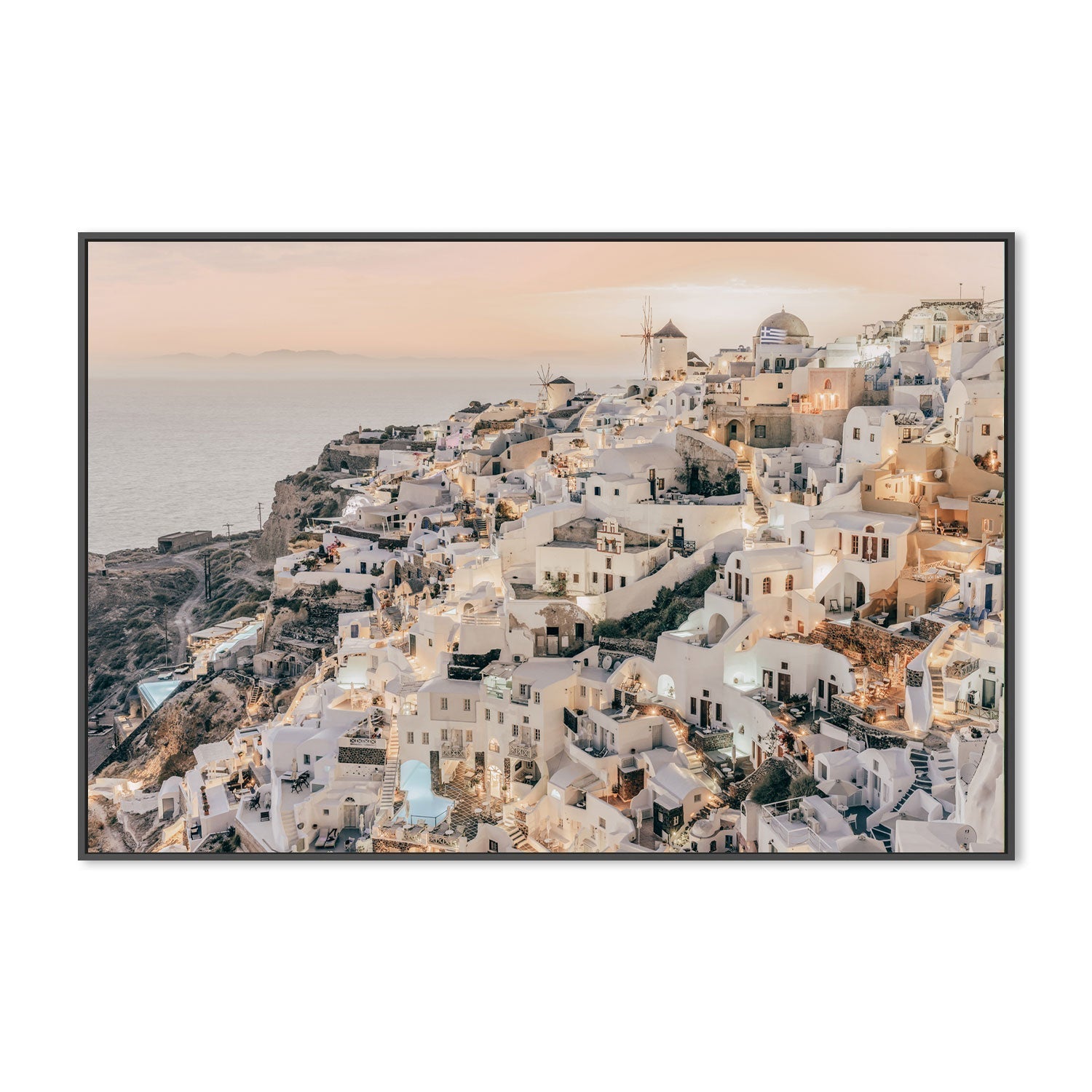 Oia, Style B, By Francesco Riccardo Iacomino-Gioia-Prints-Framed-Canvas-Poster-GIOIA-WALL-ART