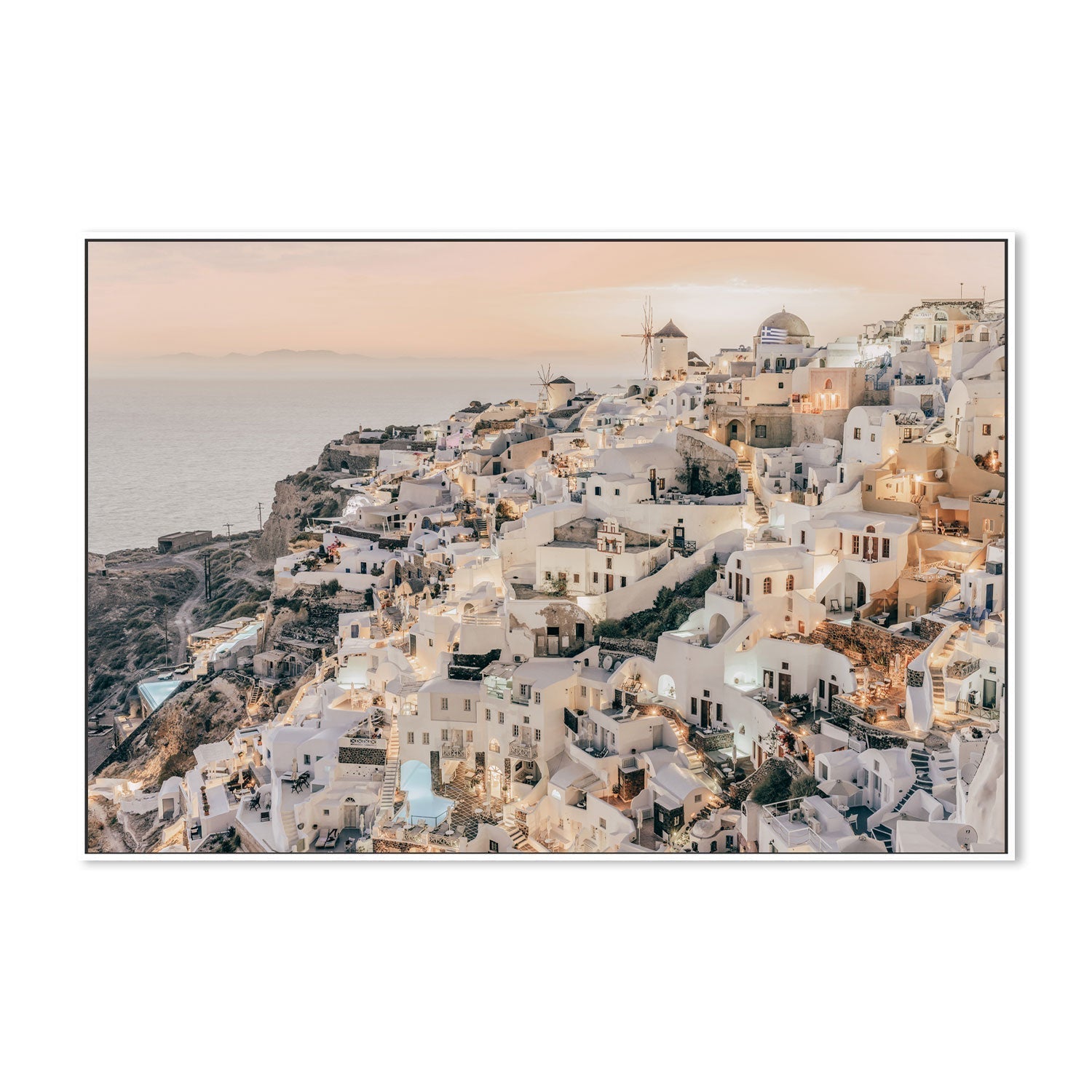 Oia, Style B, By Francesco Riccardo Iacomino-Gioia-Prints-Framed-Canvas-Poster-GIOIA-WALL-ART