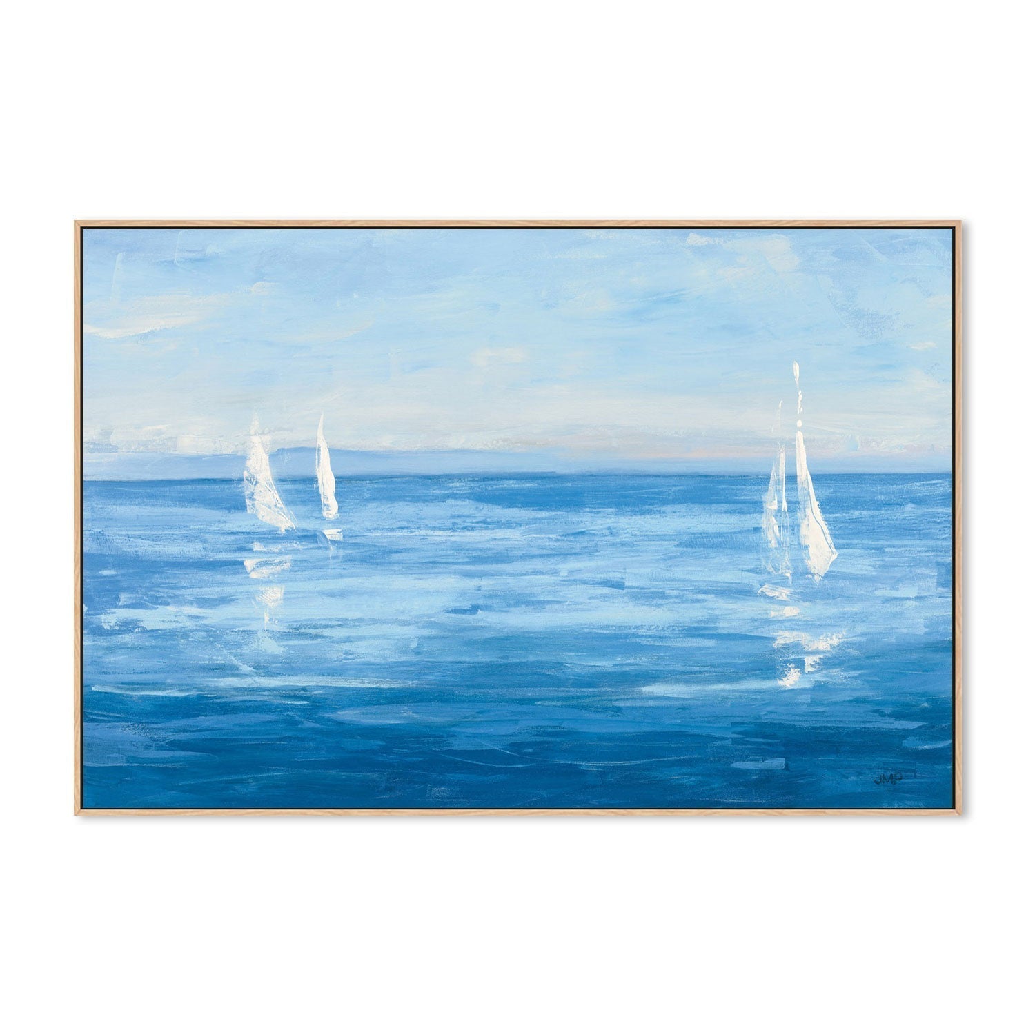 wall-art-print-canvas-poster-framed-Open Sail with Turquoise-by-Julia Purinton-Gioia Wall Art
