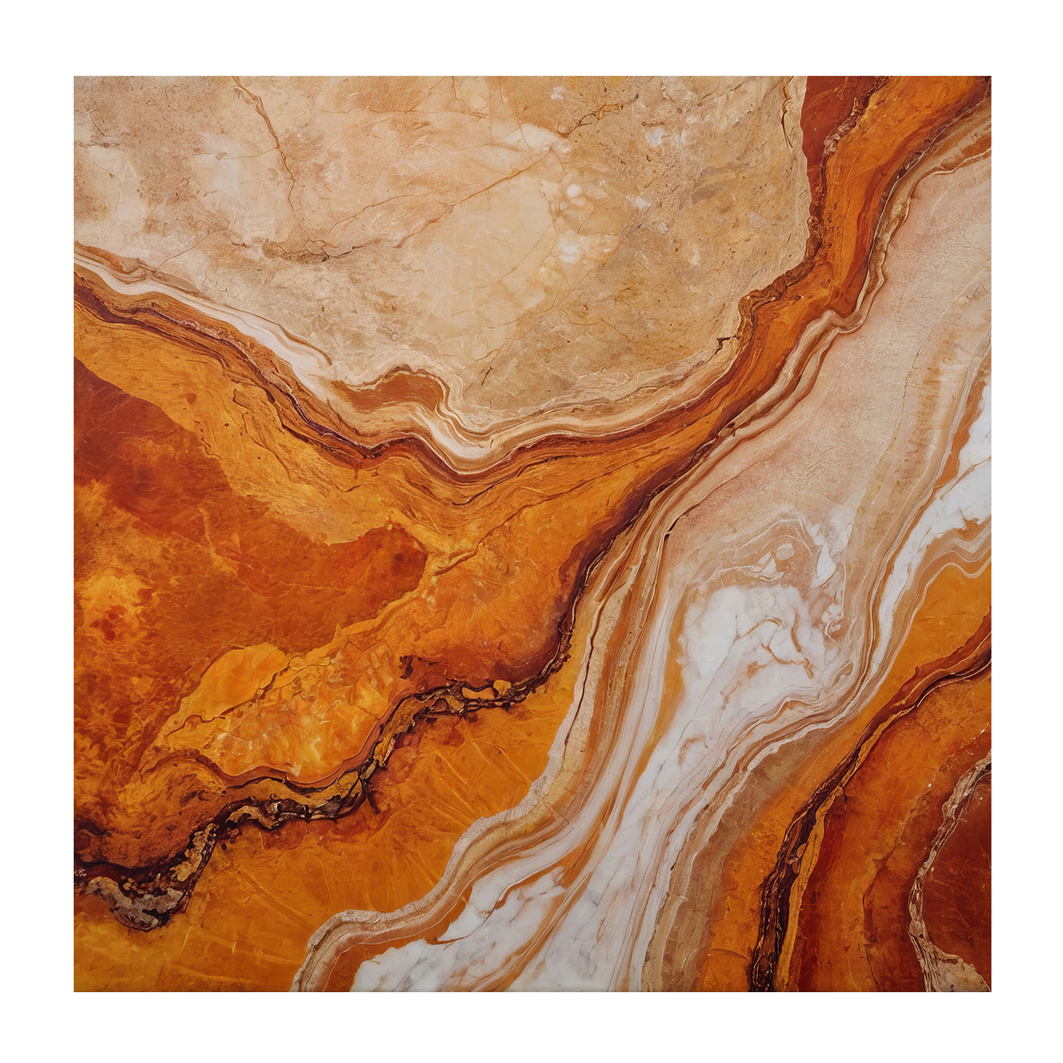 wall-art-print-canvas-poster-framed-Orange and Beige Marble Textures , By Alpenglow Workshop-1