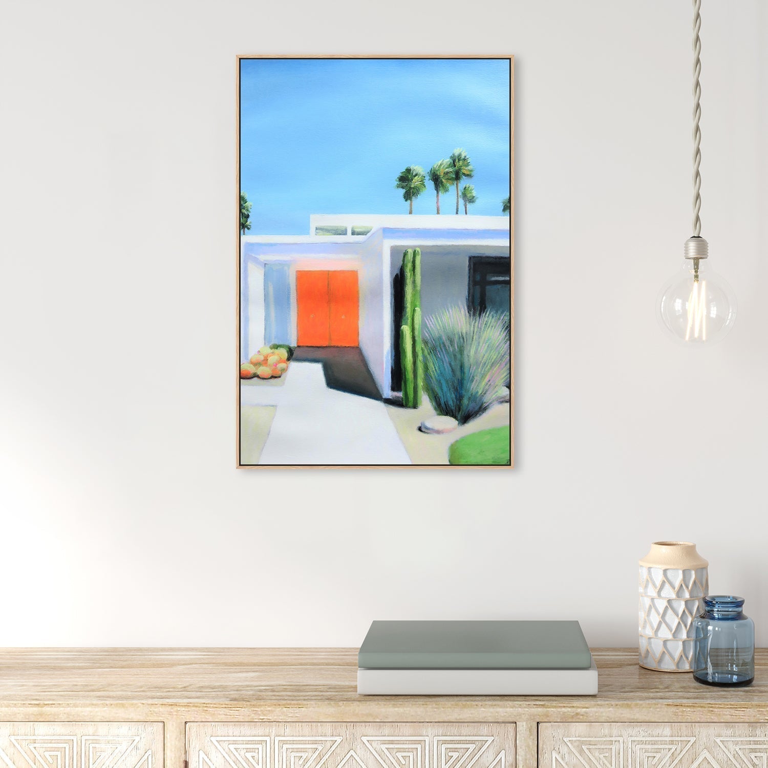 wall-art-print-canvas-poster-framed-Orange Door-by-Ieva Baklane-Gioia Wall Art