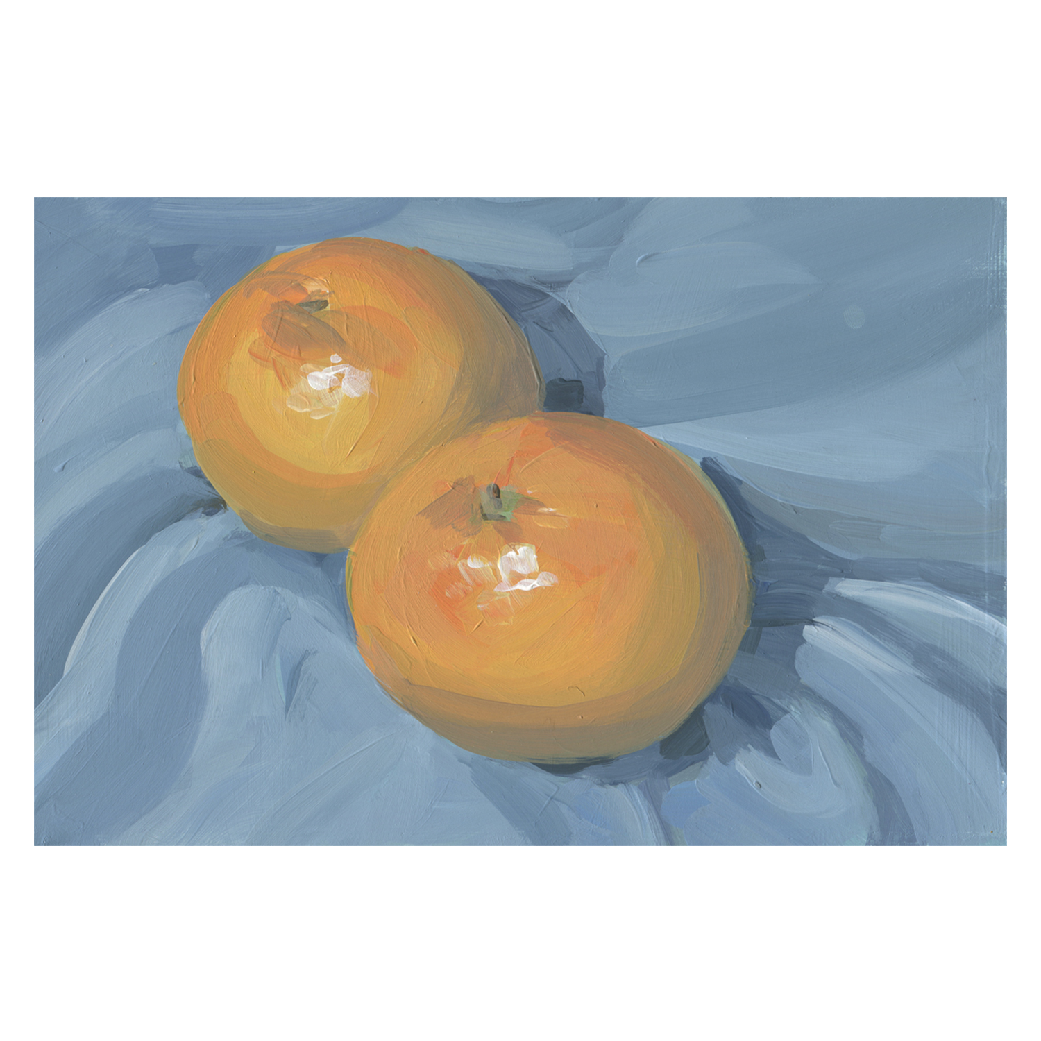 wall-art-print-canvas-poster-framed-Oranges On Blue , By Carrie Arnold-1