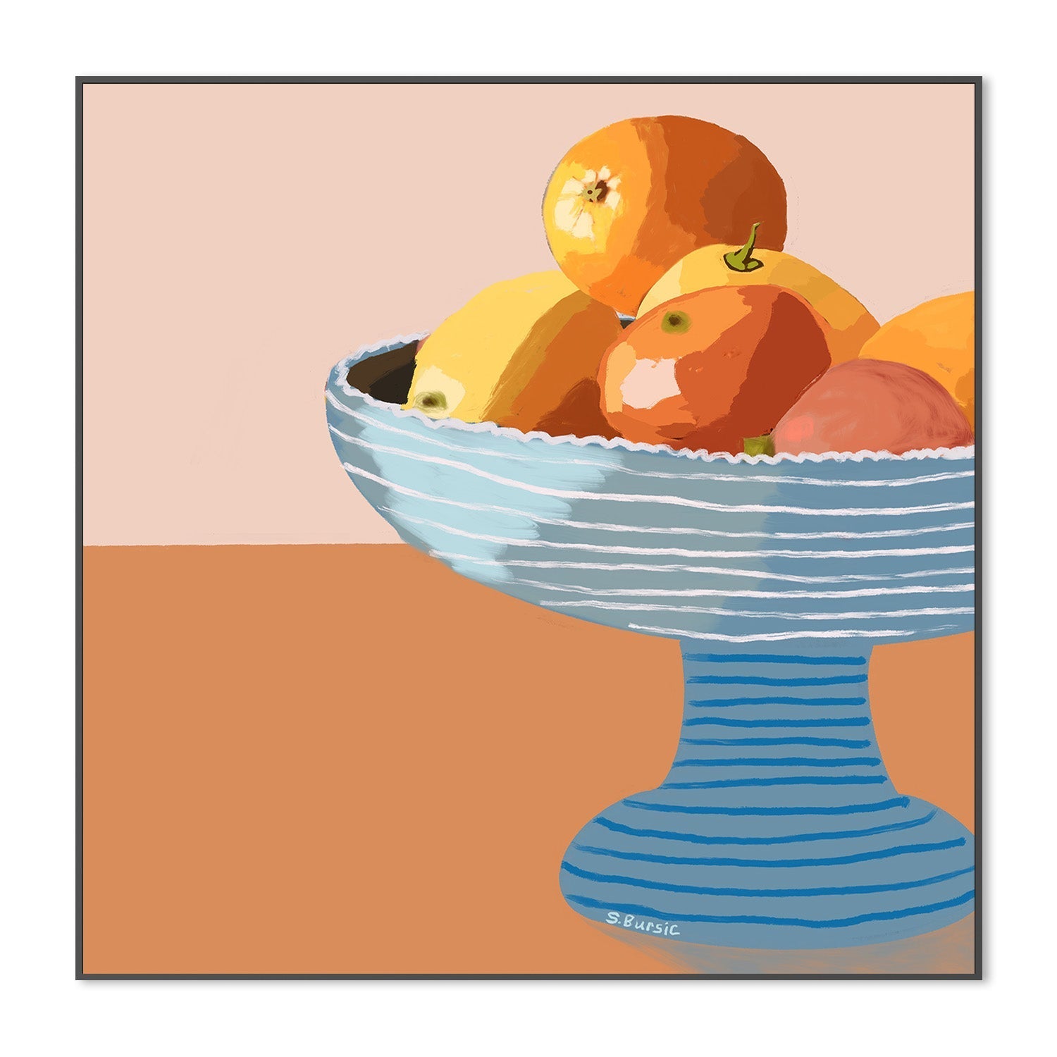 wall-art-print-canvas-poster-framed-Oranges Still Life, Style A , By Sharyn Bursic-3
