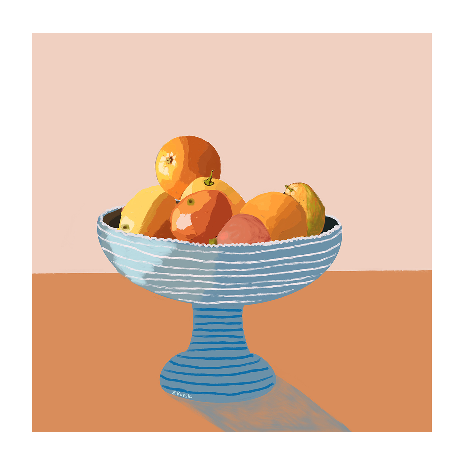 wall-art-print-canvas-poster-framed-Oranges Still Life, Style B , By Sharyn Bursic-1
