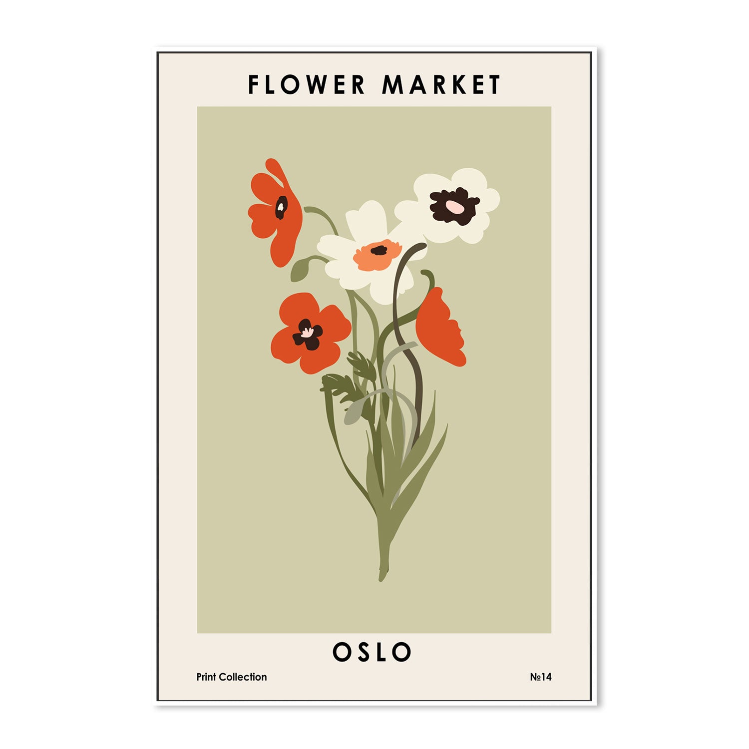 wall-art-print-canvas-poster-framed-Oslo Flower Market-GIOIA-WALL-ART