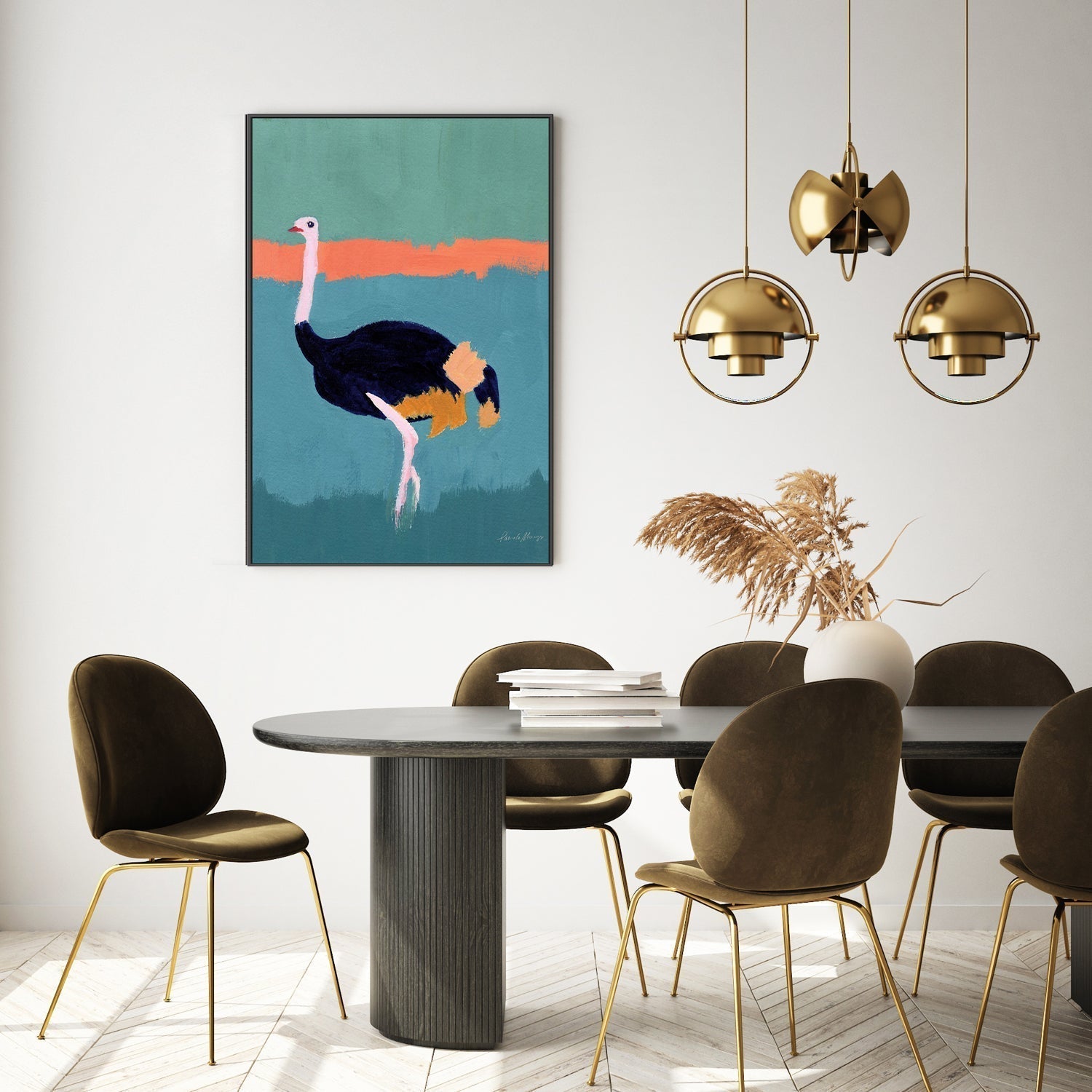 wall-art-print-canvas-poster-framed-Ostrich-by-Pamela Munger-Gioia Wall Art
