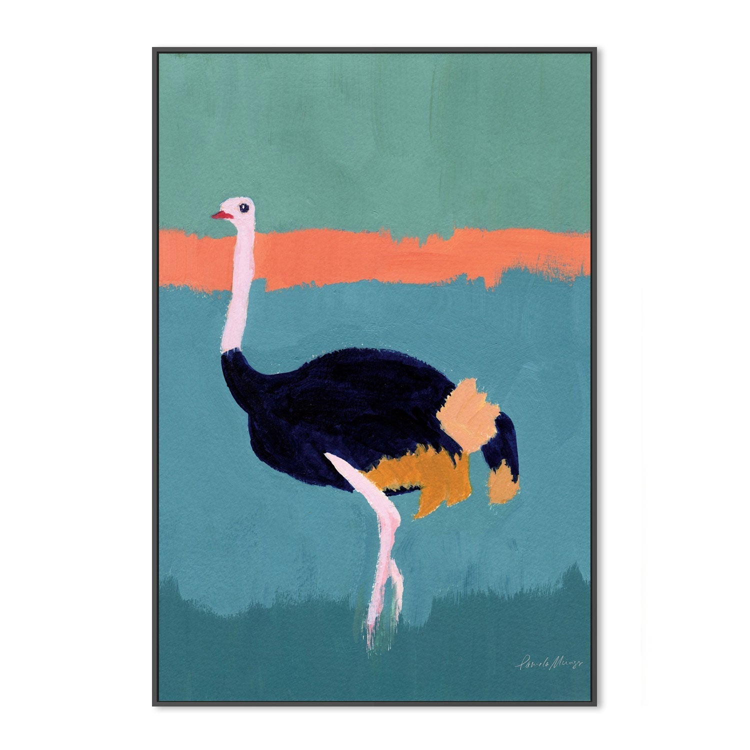 wall-art-print-canvas-poster-framed-Ostrich-by-Pamela Munger-Gioia Wall Art