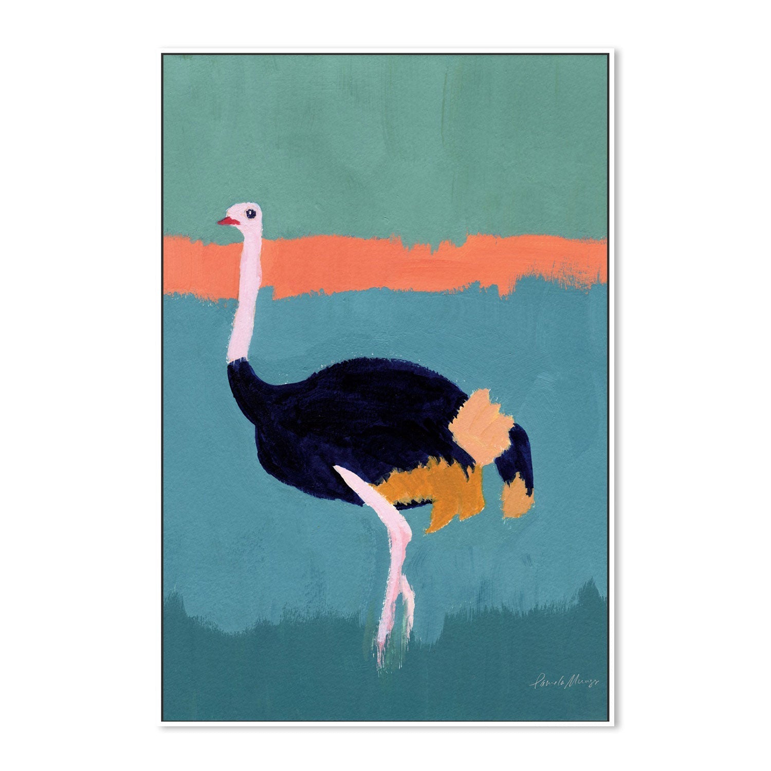 wall-art-print-canvas-poster-framed-Ostrich-by-Pamela Munger-Gioia Wall Art
