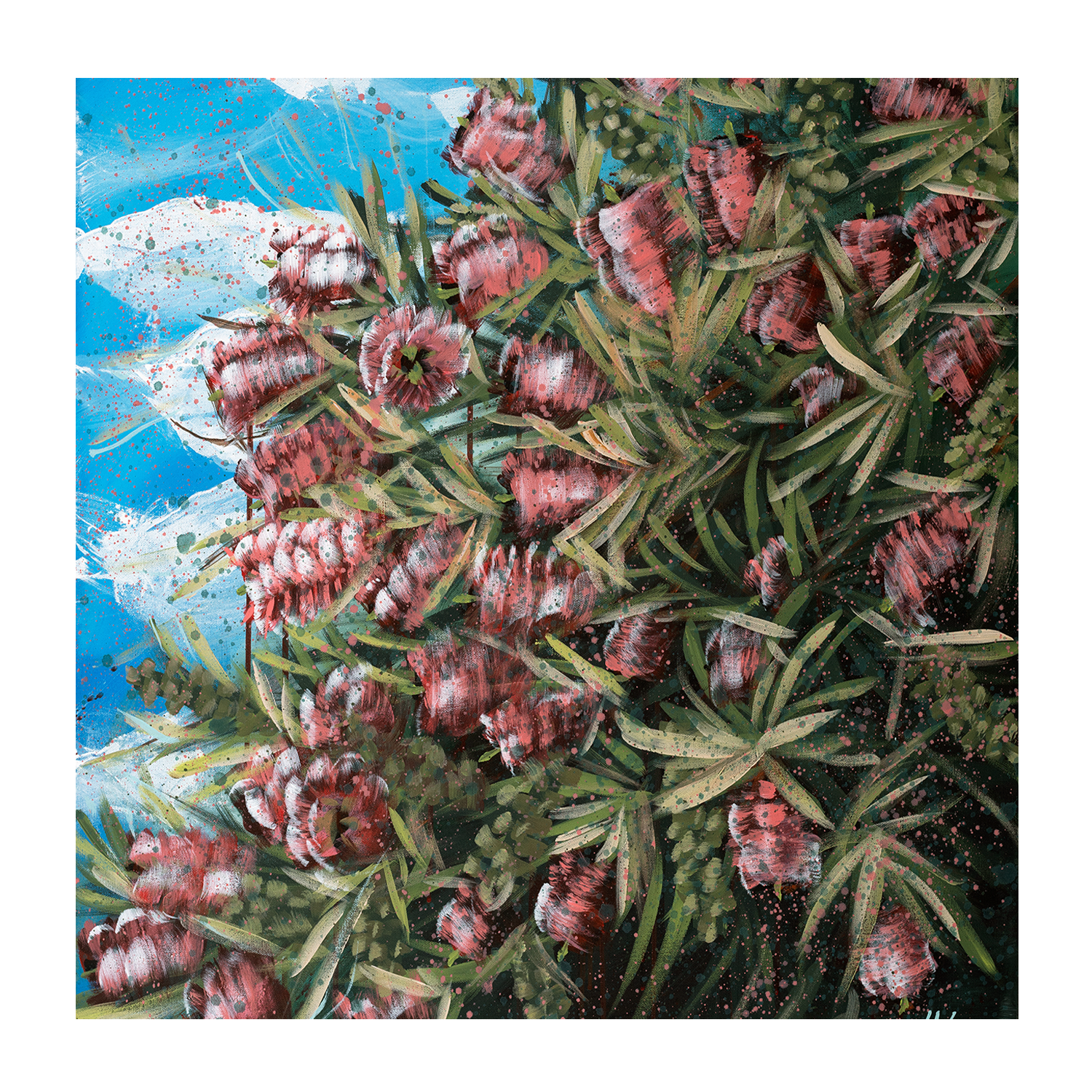 wall-art-print-canvas-poster-framed-Our Adventure Begins, Bottle Brush Flowers , By Hsin Lin-1