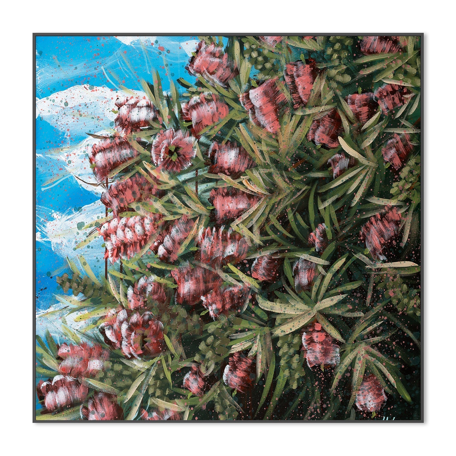 wall-art-print-canvas-poster-framed-Our Adventure Begins, Bottle Brush Flowers , By Hsin Lin-3