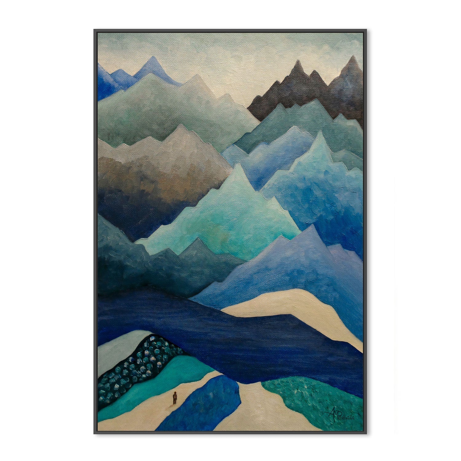 wall-art-print-canvas-poster-framed-Out Of The Blue , By Angeles M. Pomata-3