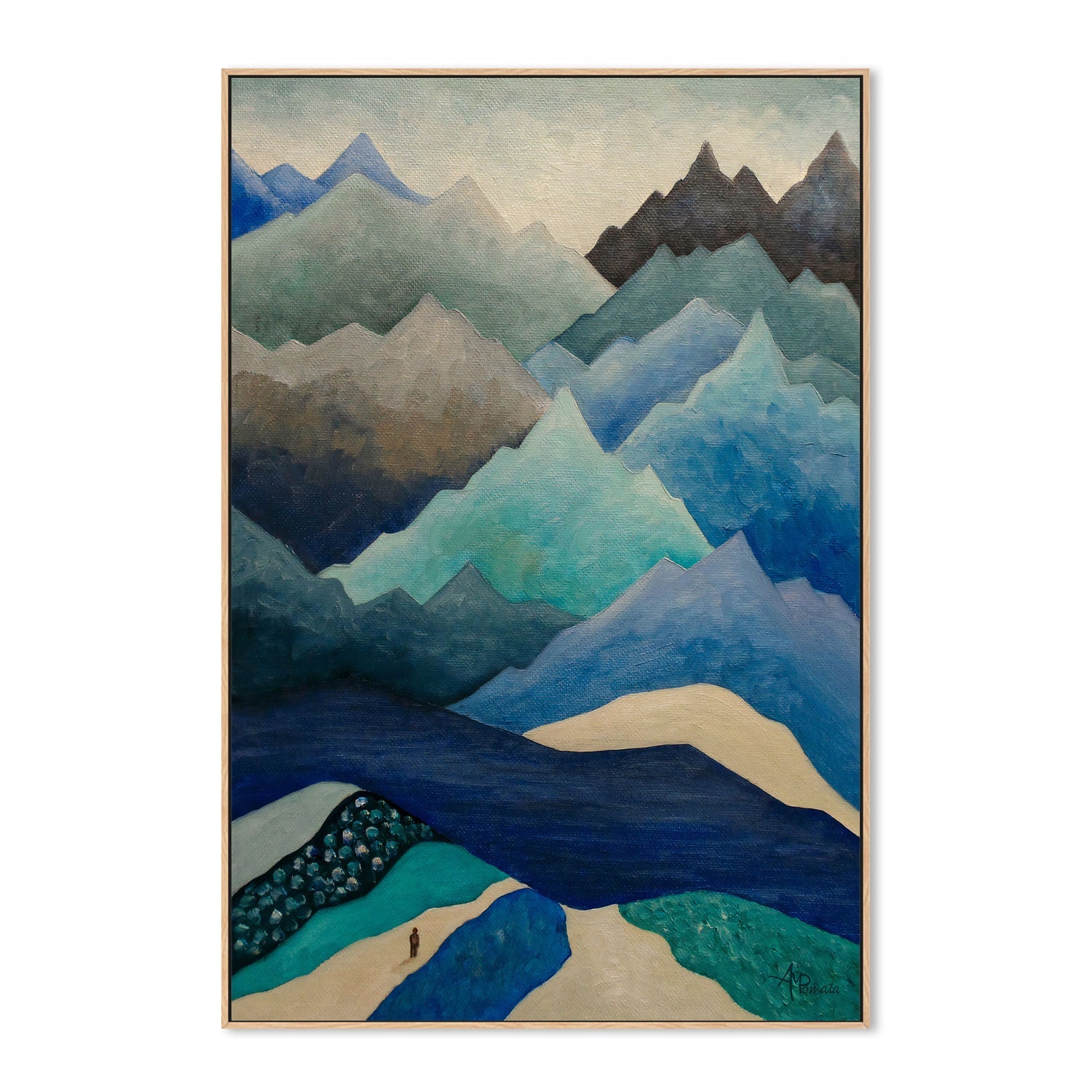 wall-art-print-canvas-poster-framed-Out Of The Blue , By Angeles M. Pomata-4