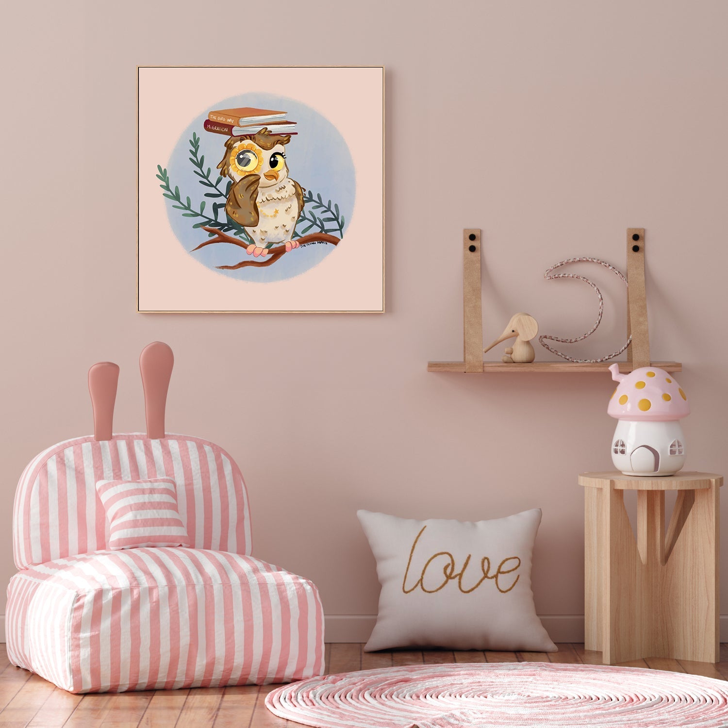 wall-art-print-canvas-poster-framed-Owl , By The Flying Papaya-7
