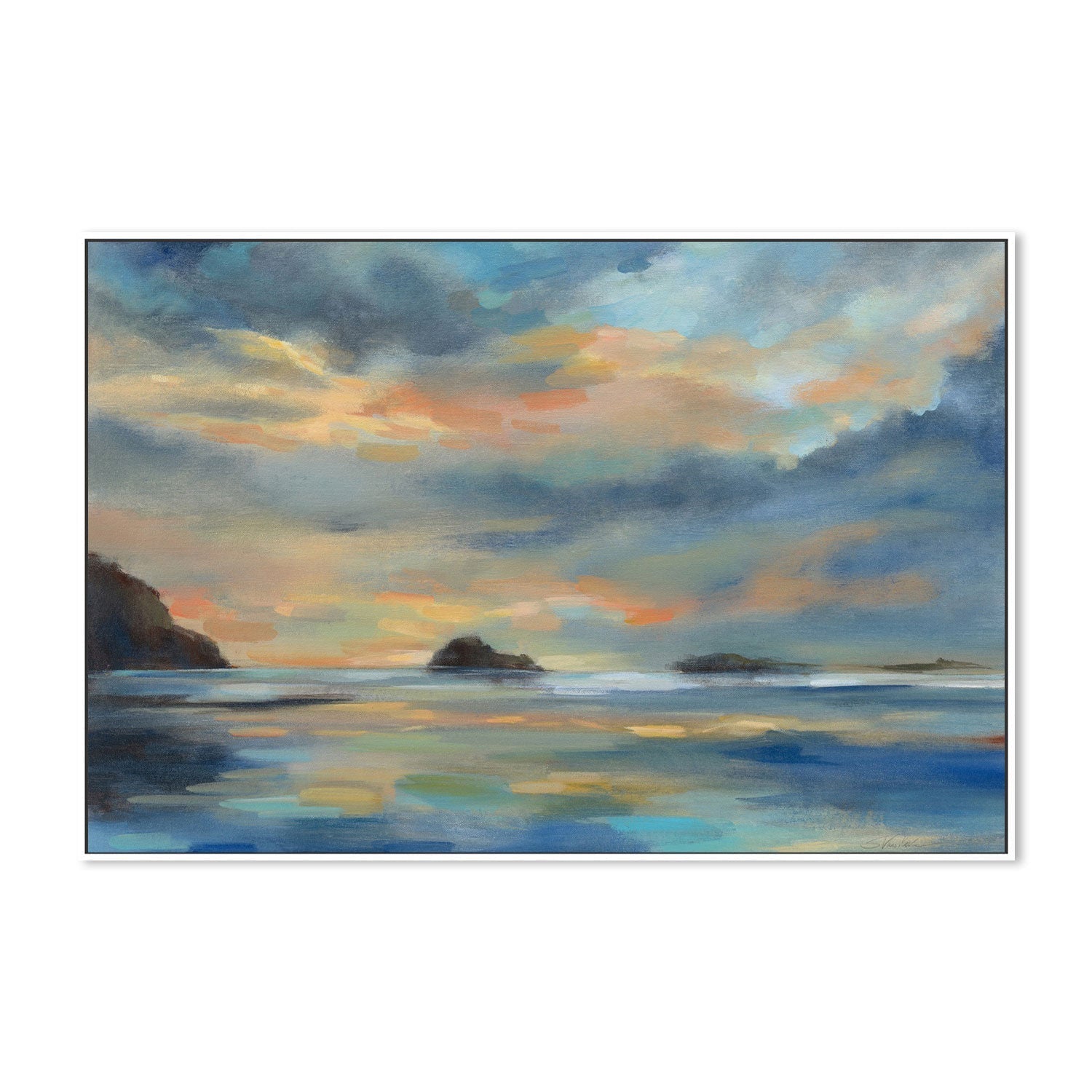 wall-art-print-canvas-poster-framed-Pacific Sunset-by-Silvia Vassileva-Gioia Wall Art