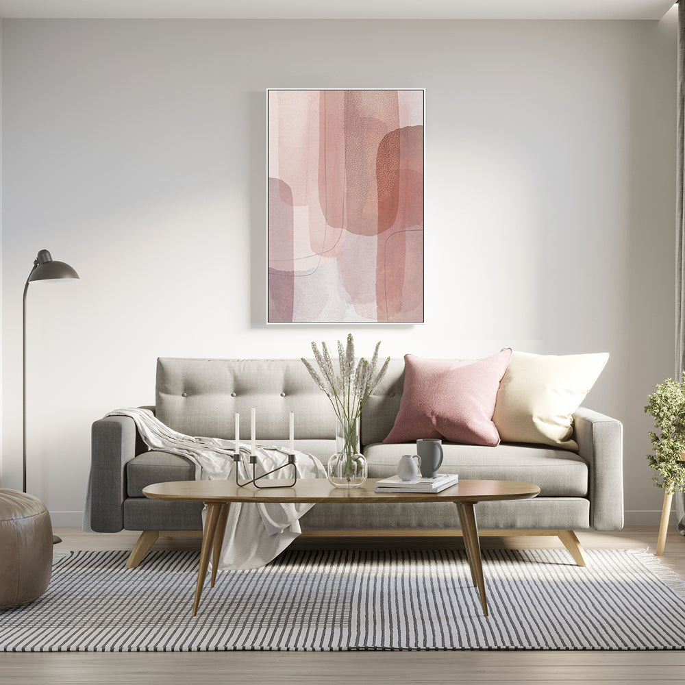 wall-art-print-canvas-poster-framed-Painted Curves Pink, Style A-by-Dear Musketeer Studio-Gioia Wall Art