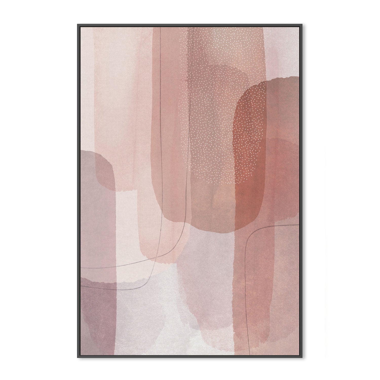 wall-art-print-canvas-poster-framed-Painted Curves Pink, Style A-by-Dear Musketeer Studio-Gioia Wall Art