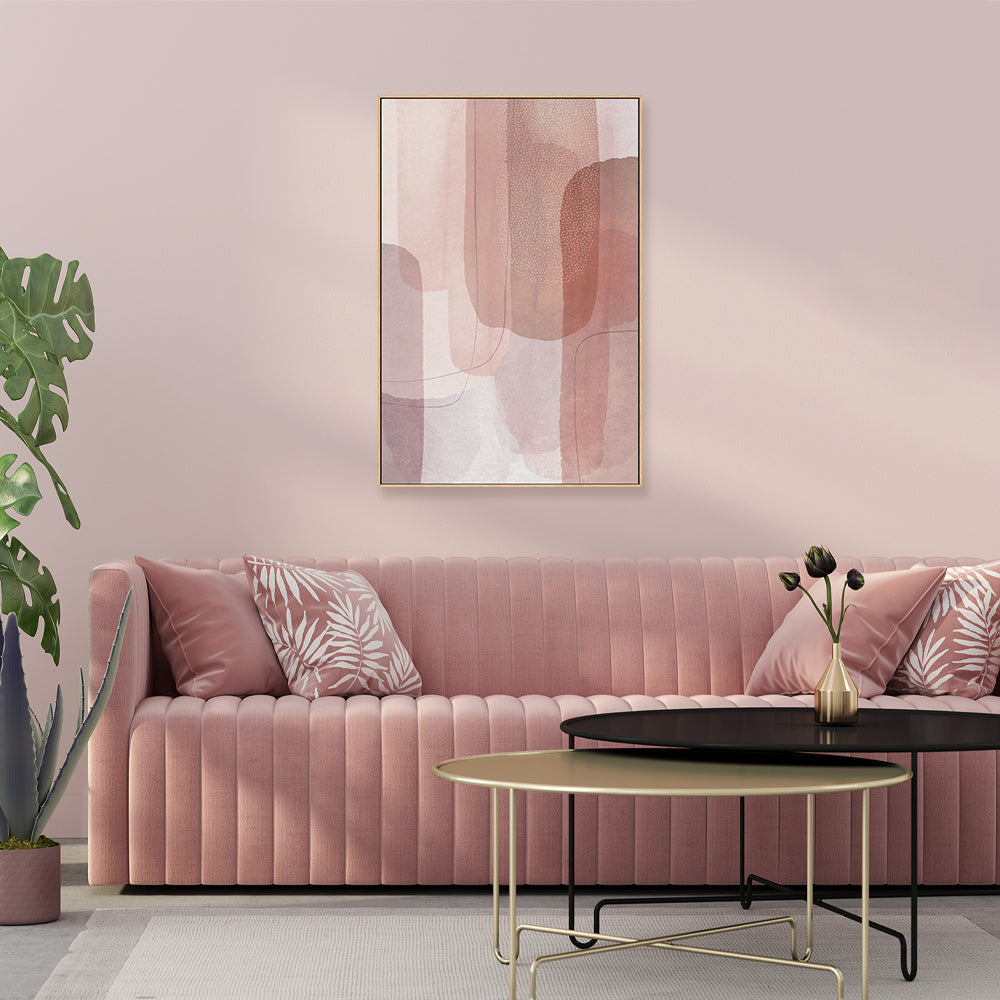 wall-art-print-canvas-poster-framed-Painted Curves Pink, Style A-by-Dear Musketeer Studio-Gioia Wall Art