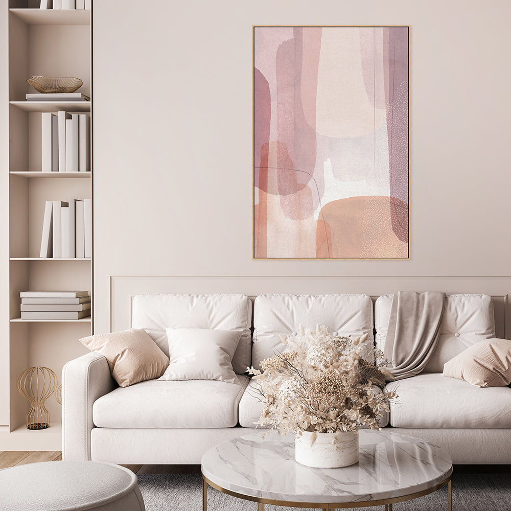 wall-art-print-canvas-poster-framed-Painted Curves Pink, Style B-by-Dear Musketeer Studio-Gioia Wall Art