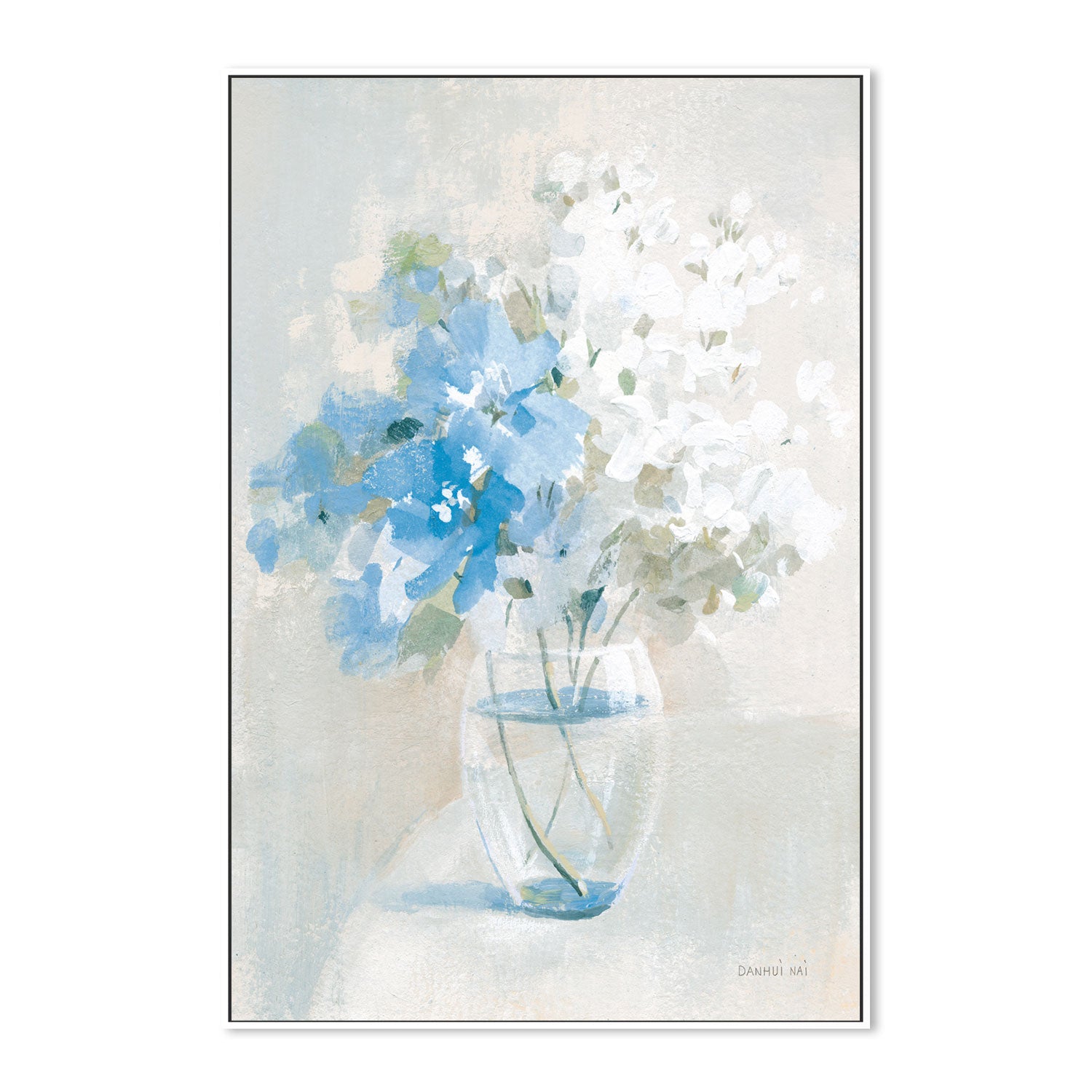 wall-art-print-canvas-poster-framed-Pale Blue Bouquet , By Danhui Nai-GIOIA-WALL-ART