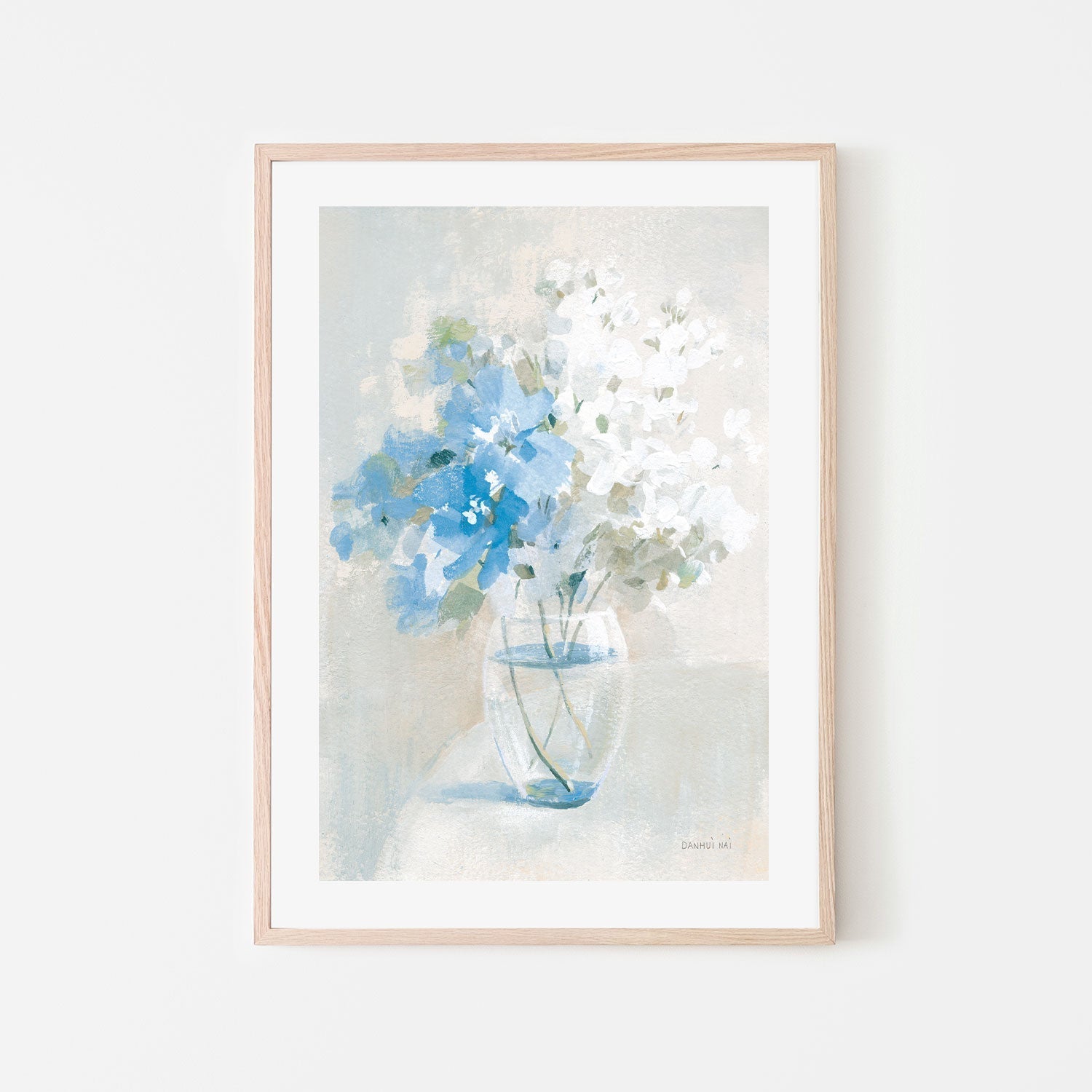 wall-art-print-canvas-poster-framed-Pale Blue Bouquet , By Danhui Nai-GIOIA-WALL-ART