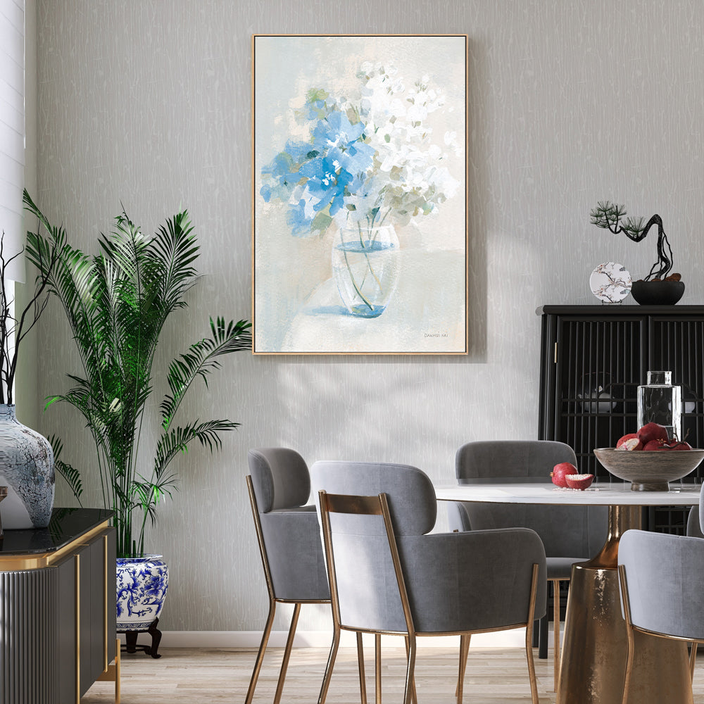 wall-art-print-canvas-poster-framed-Pale Blue Bouquet , By Danhui Nai-GIOIA-WALL-ART