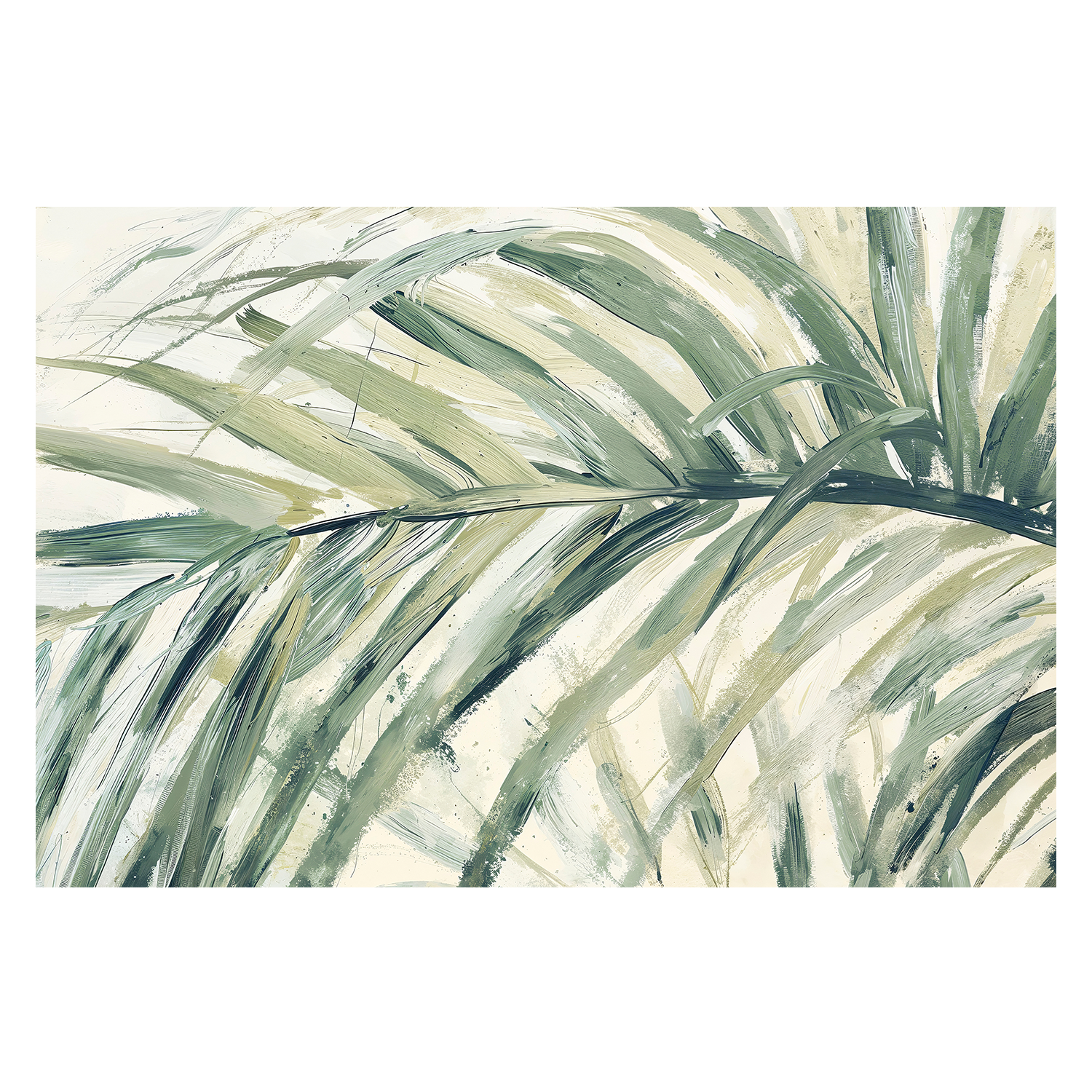 wall-art-print-canvas-poster-framed-Palm Leaf , By Lady Hana-1